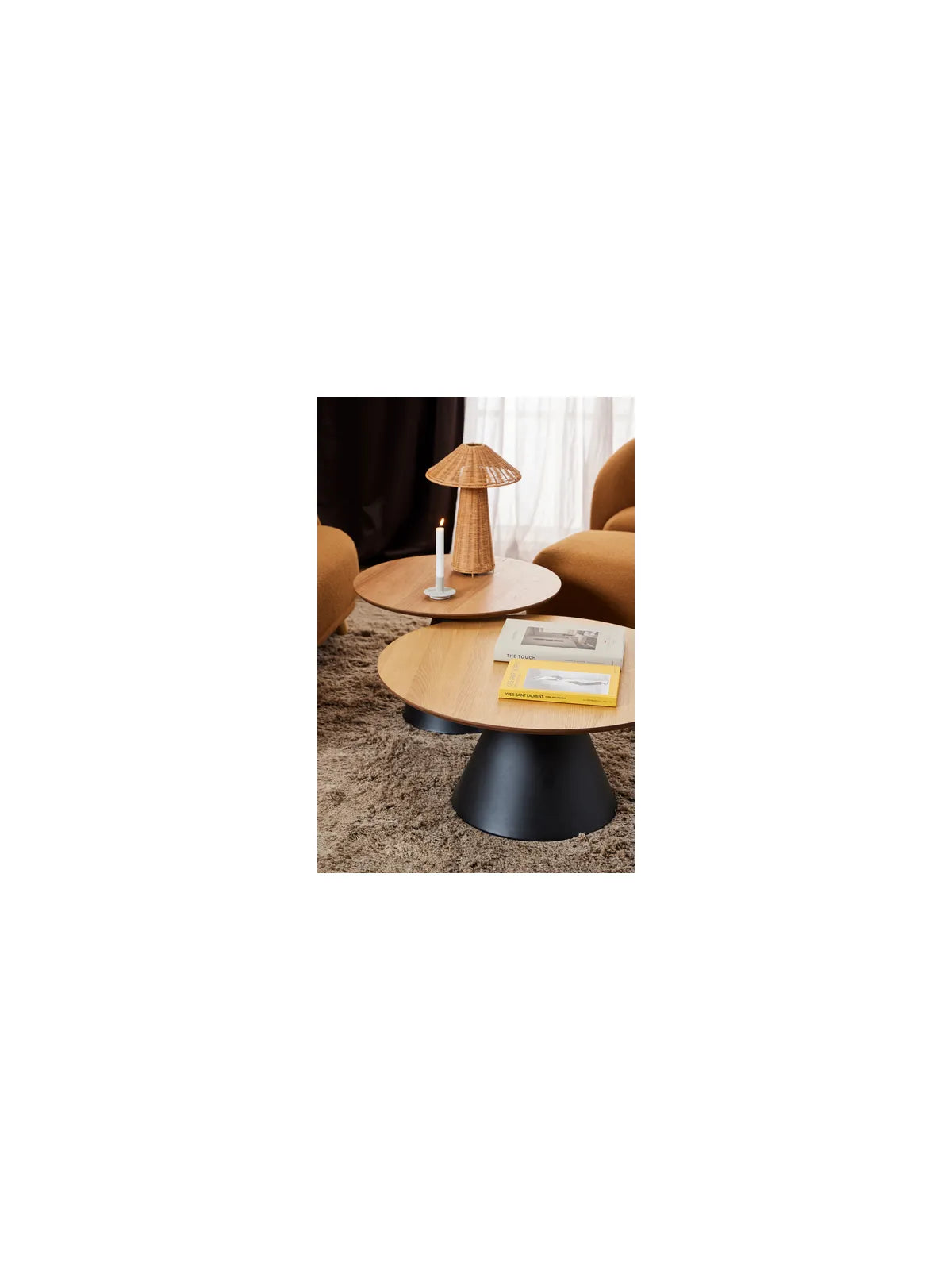 Runder Holz Couchtisch Soli Eiche