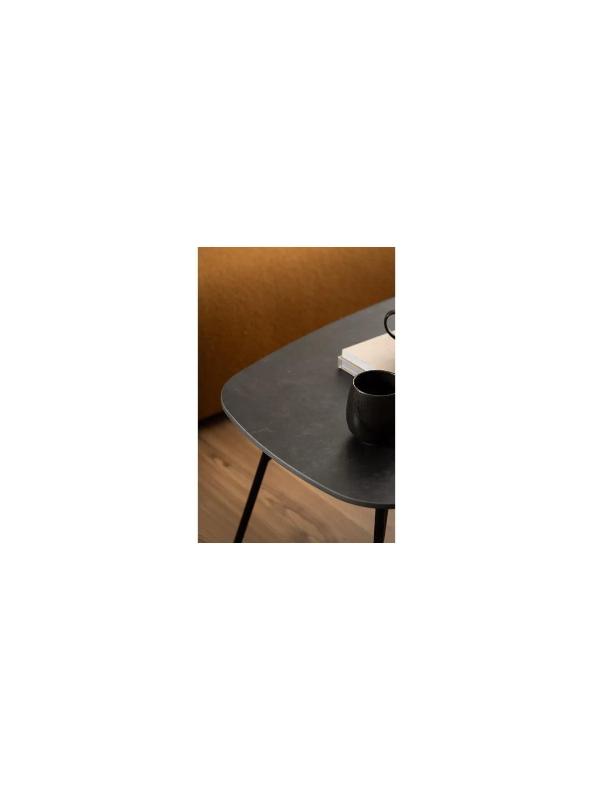 Caracas Couchtisch Schwarz Baku Rau keramisch
