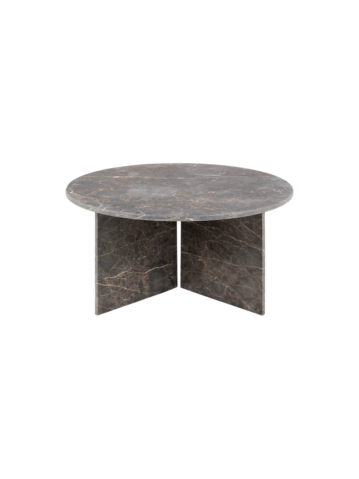 Runder Marmor Couchtisch Vega Braun