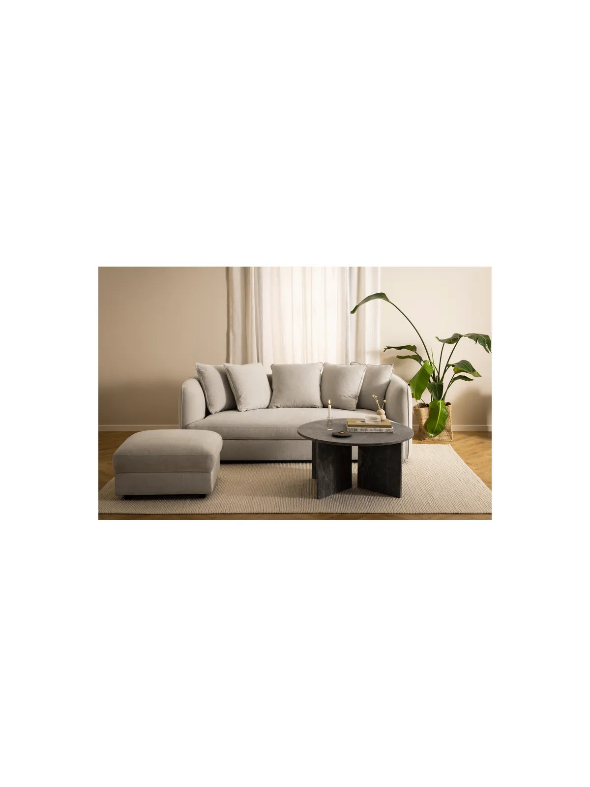 Runder Marmor Couchtisch Vega Braun