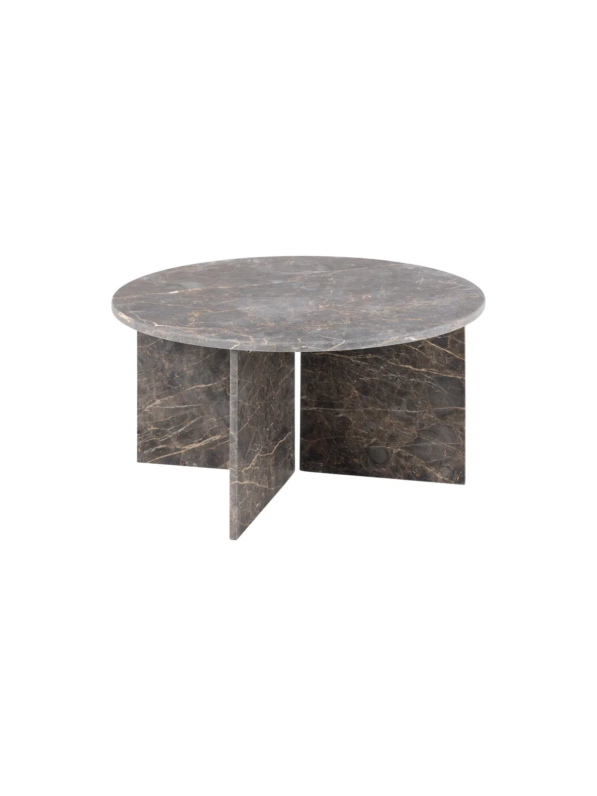 Runder Marmor Couchtisch Vega Braun