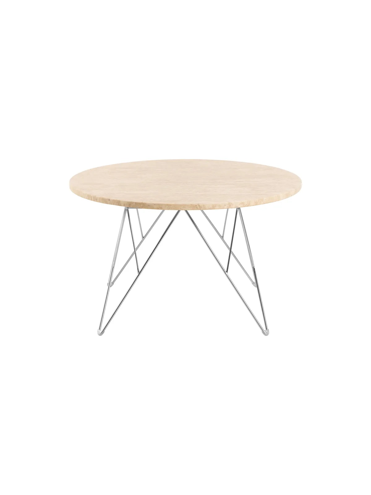 Runder Holz Couchtisch Prunus Beige
