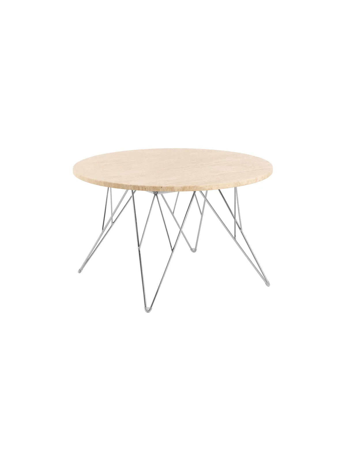Runder Holz Couchtisch Prunus Beige