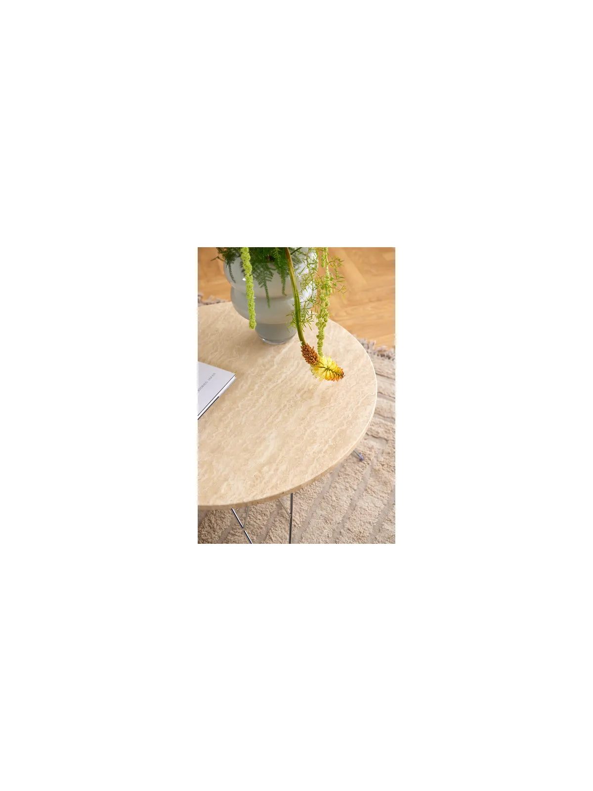Runder Holz Couchtisch Prunus Beige