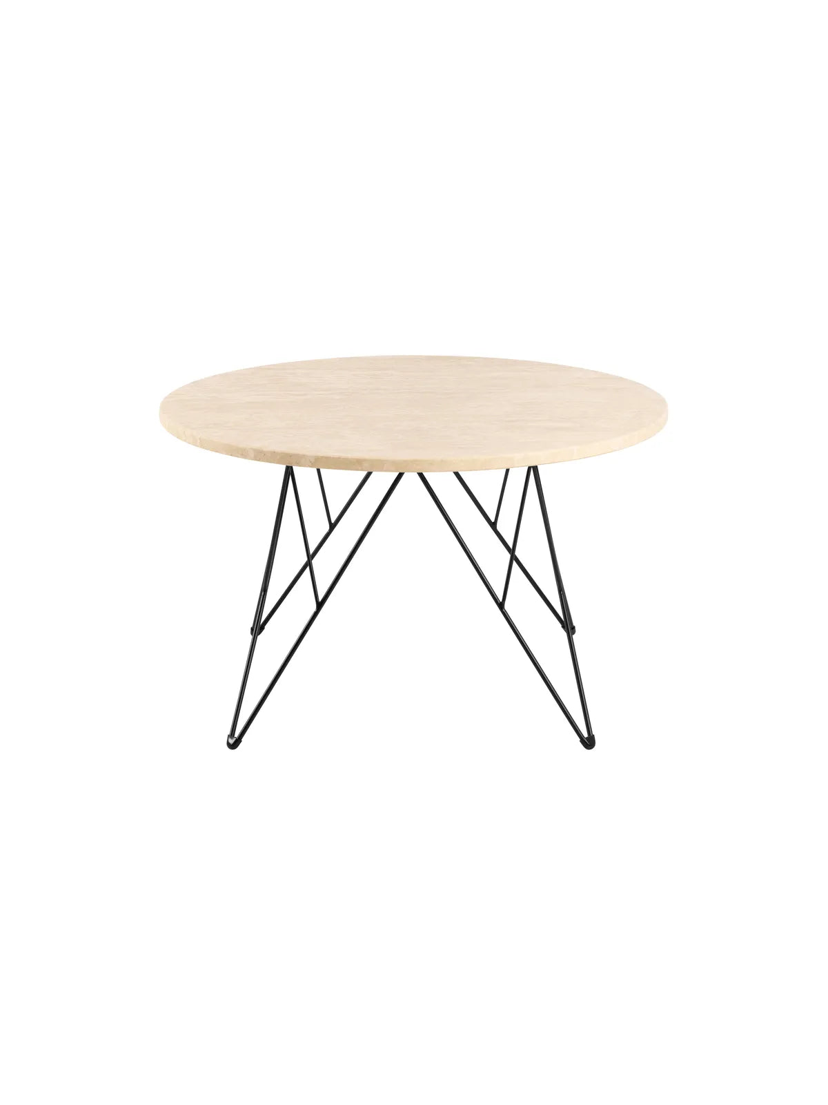 Runder Holz Couchtisch Prunus Beige