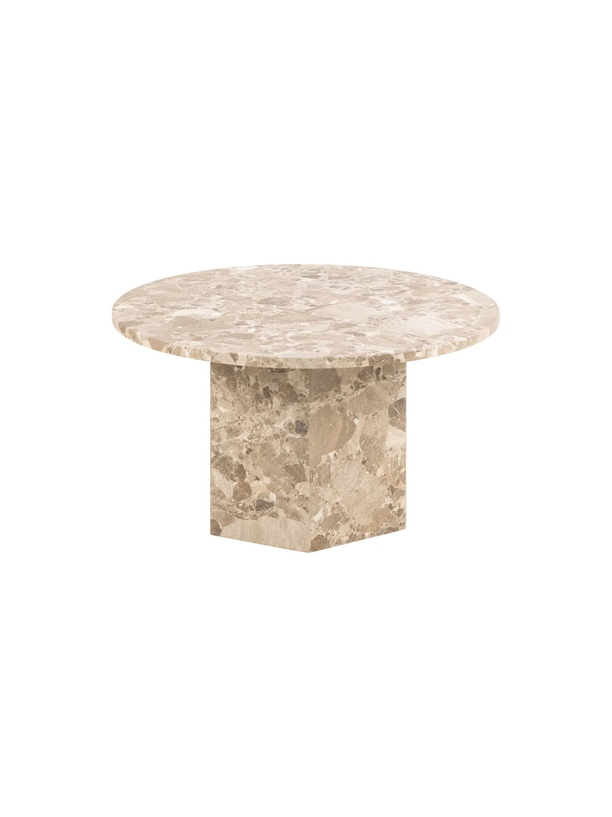 Naxos Couchtisch Matt Latte Lackiert Marmor
