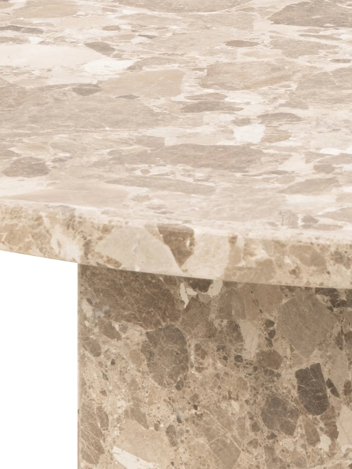 Naxos Couchtisch Matt Latte Lackiert Marmor