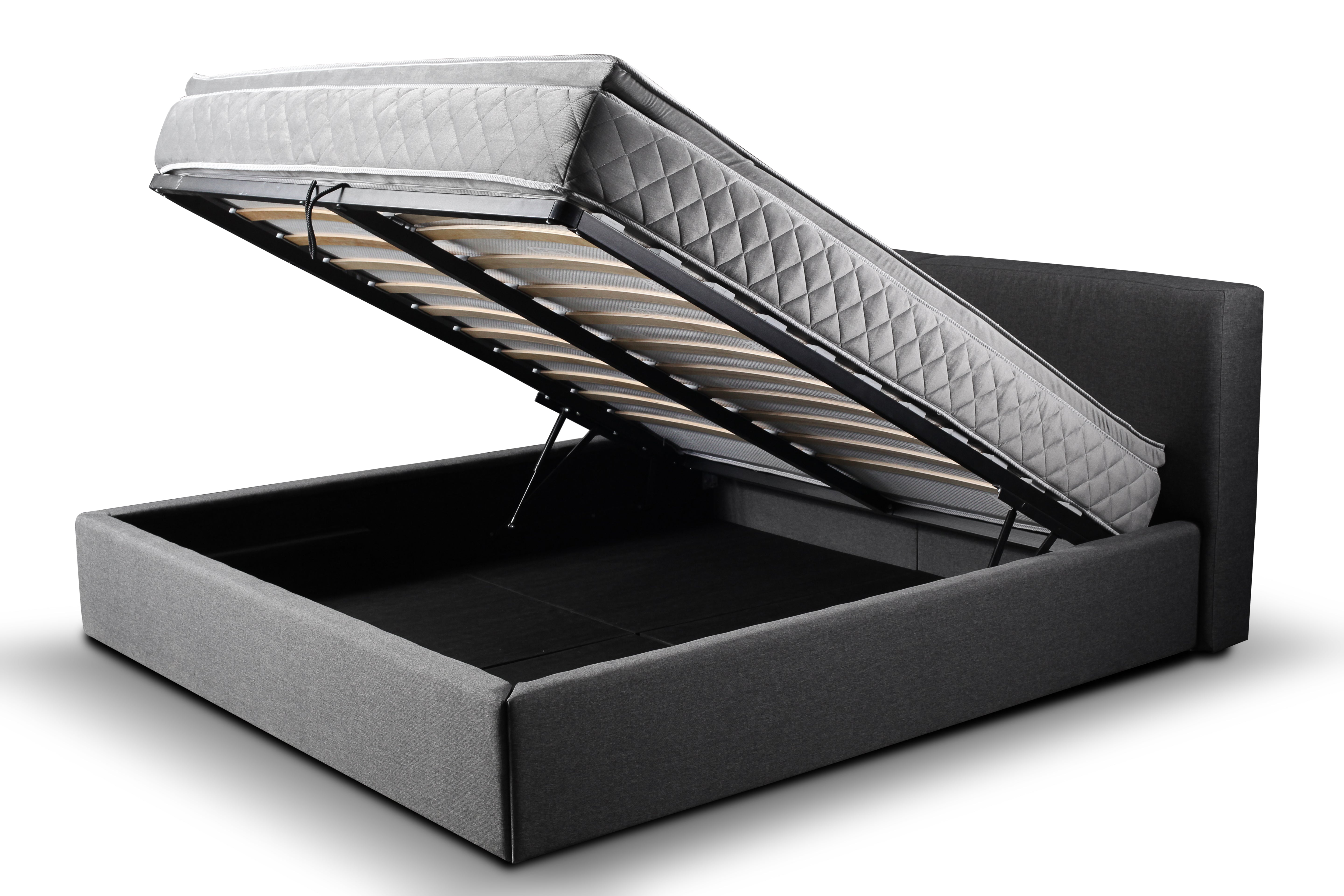 Polsterbett Mia Schwarz – Premium Samtstoff