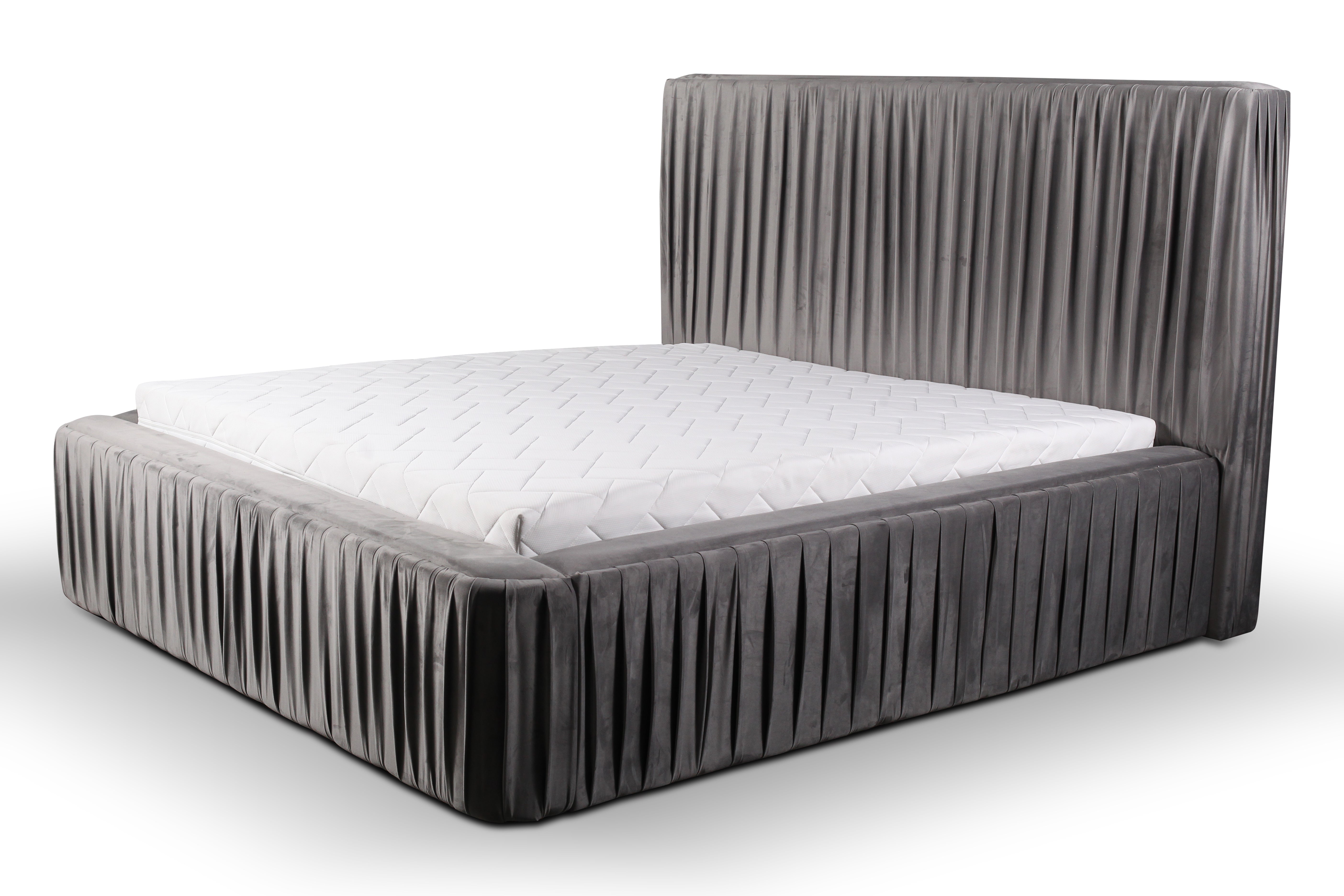 Chloe – Design Samt-Polsterbett mit Bettkasten