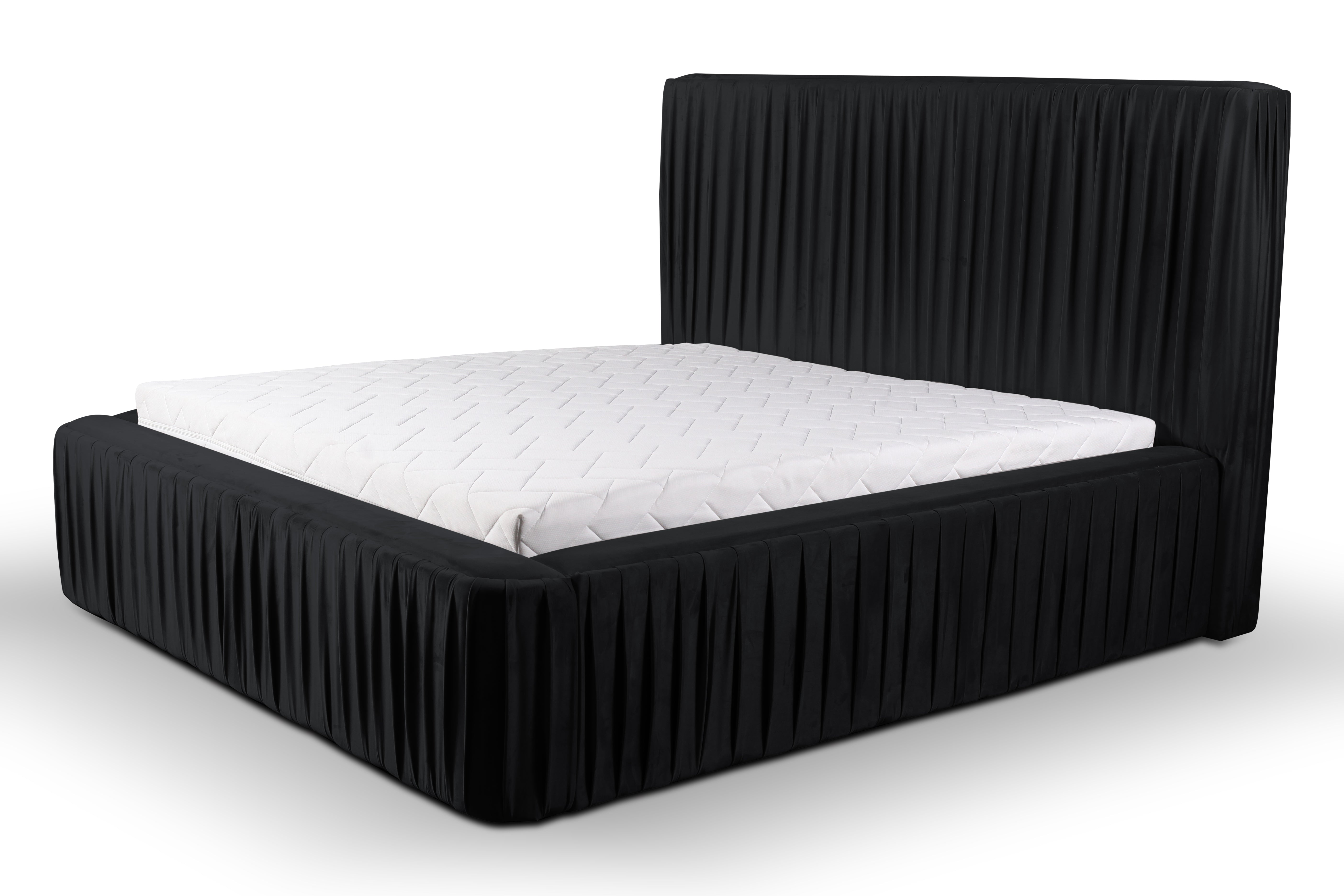Chloe – Design Samt-Polsterbett mit Bettkasten