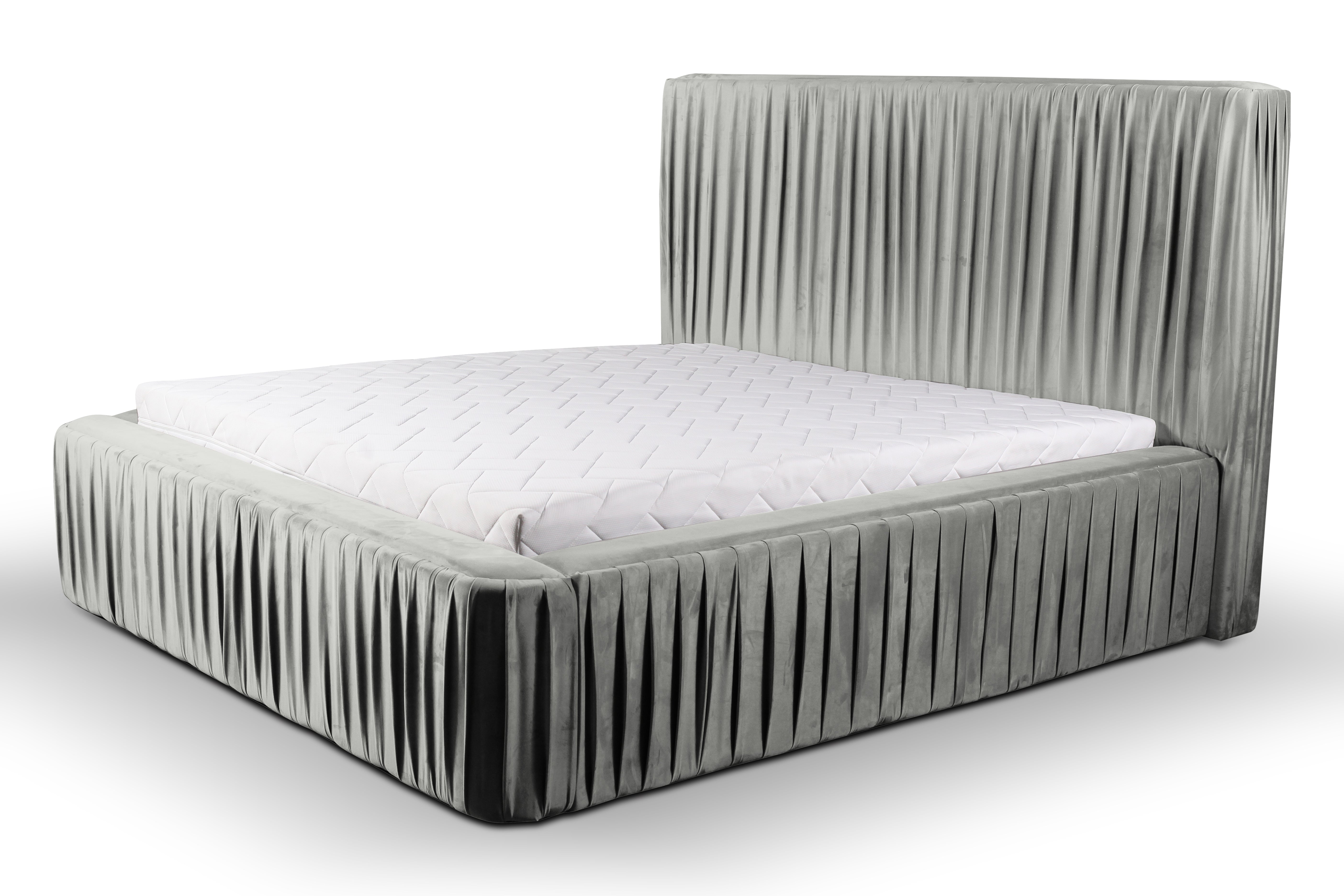 Chloe – Design Samt-Polsterbett mit Bettkasten