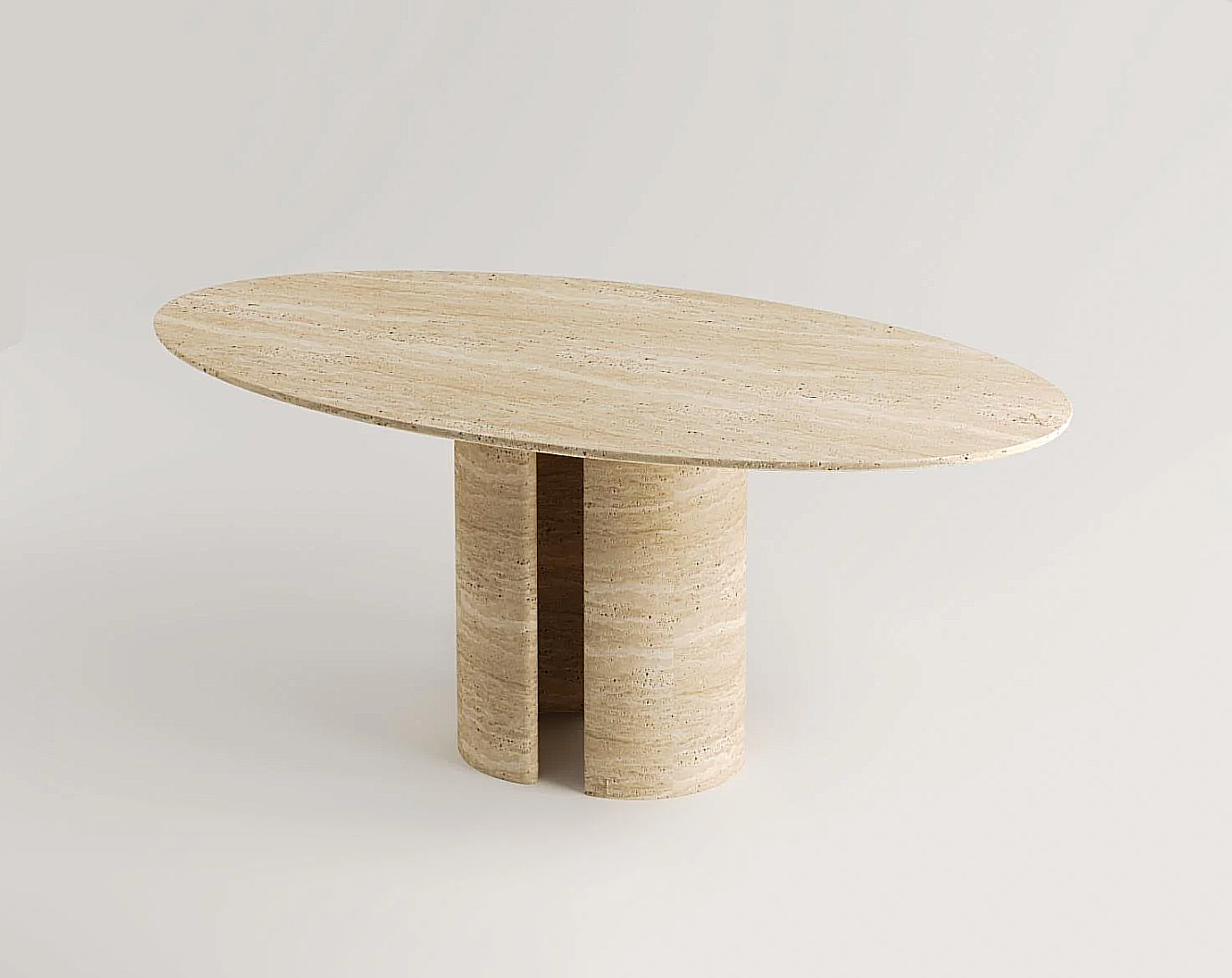 Apolline Travertin Esstisch Oval