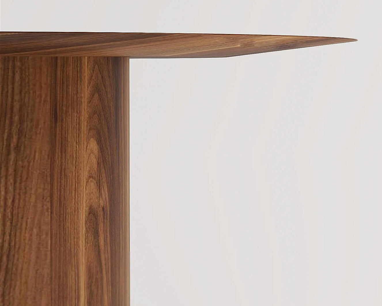 Irene Esstisch mit Holz-Säulenfüßen