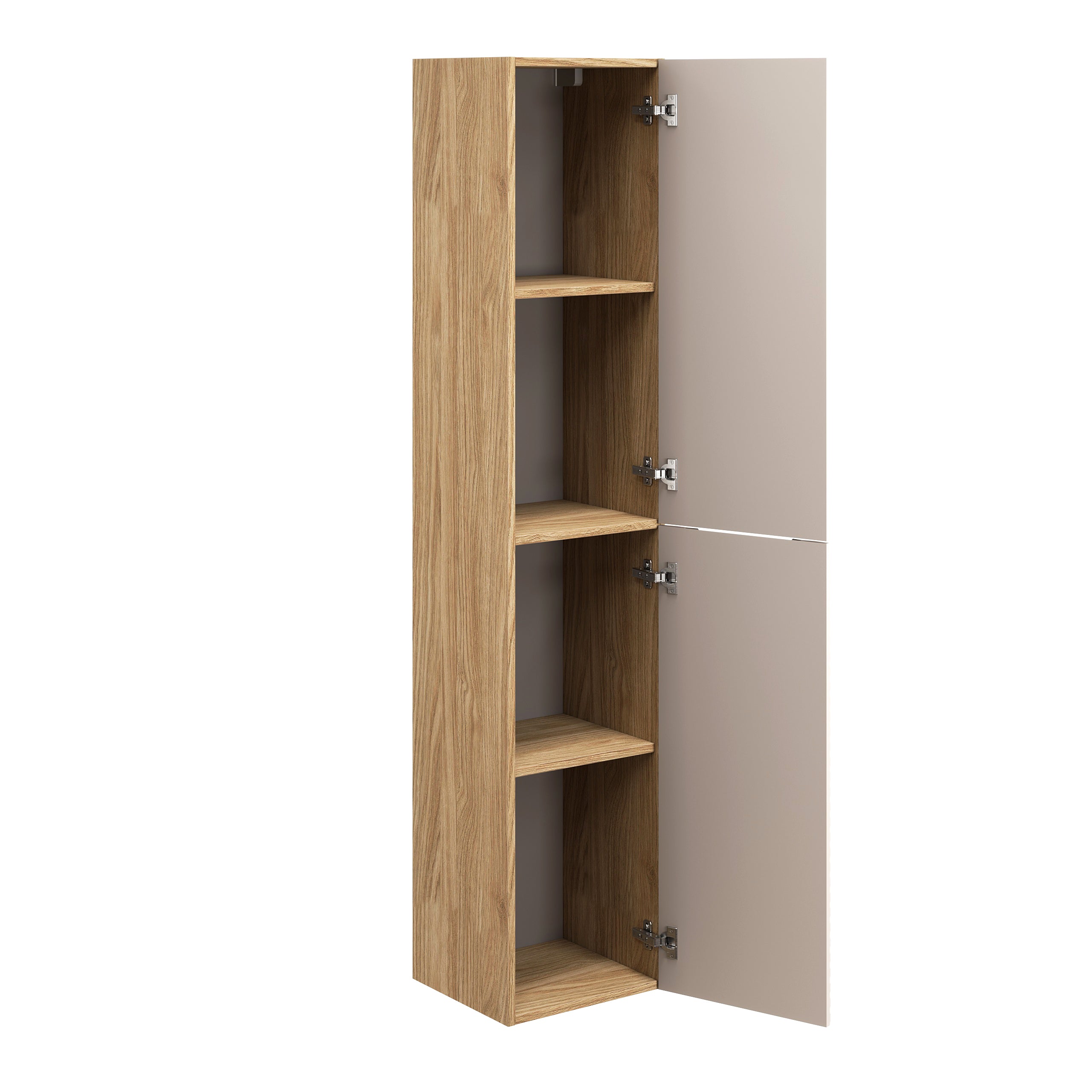 Ocean Hochschrank mit 2 Türen Beige, Eiche geölt