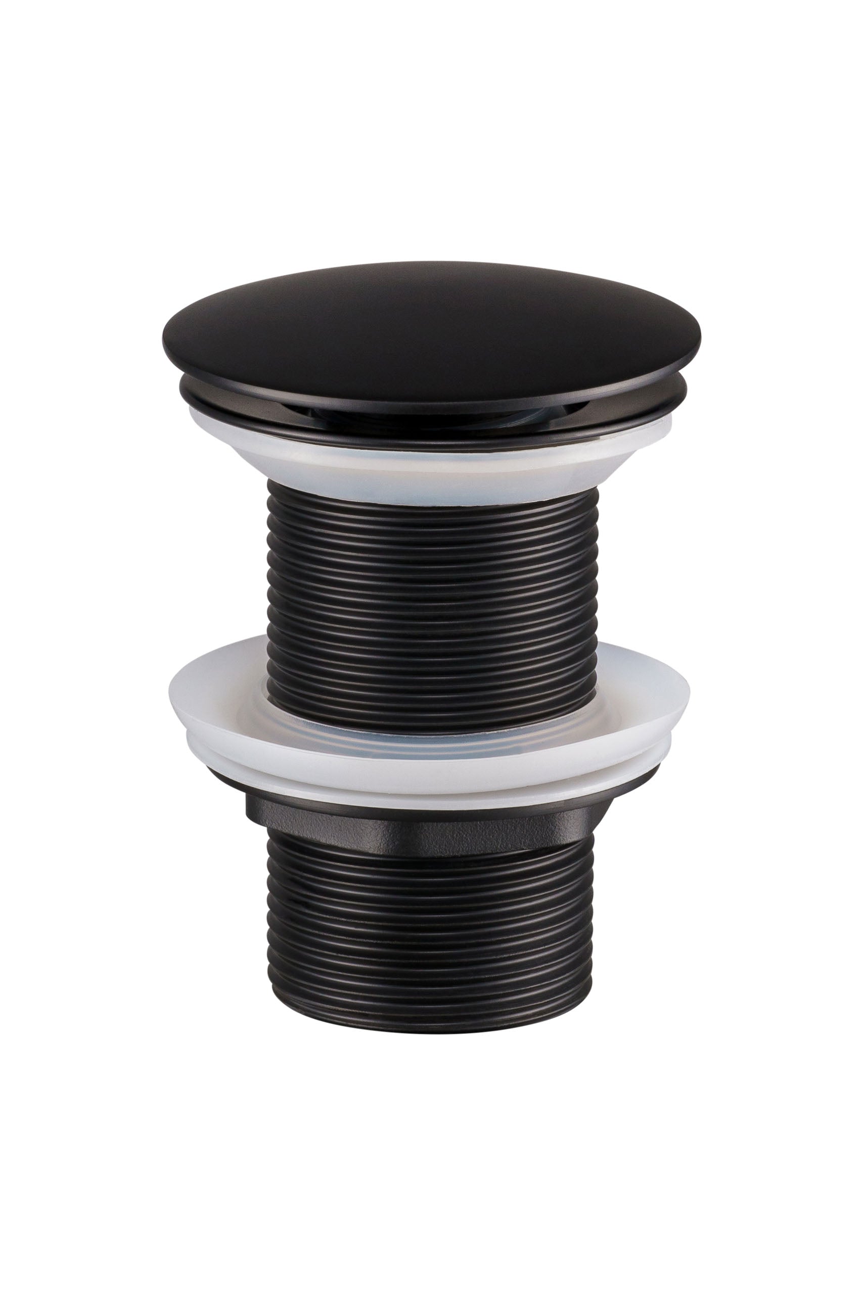 Click-Clack-Abflussstopfen für Waschbecken Schwarz Matt  x  x  cm (CLICK-CLACK T201MBG-3)