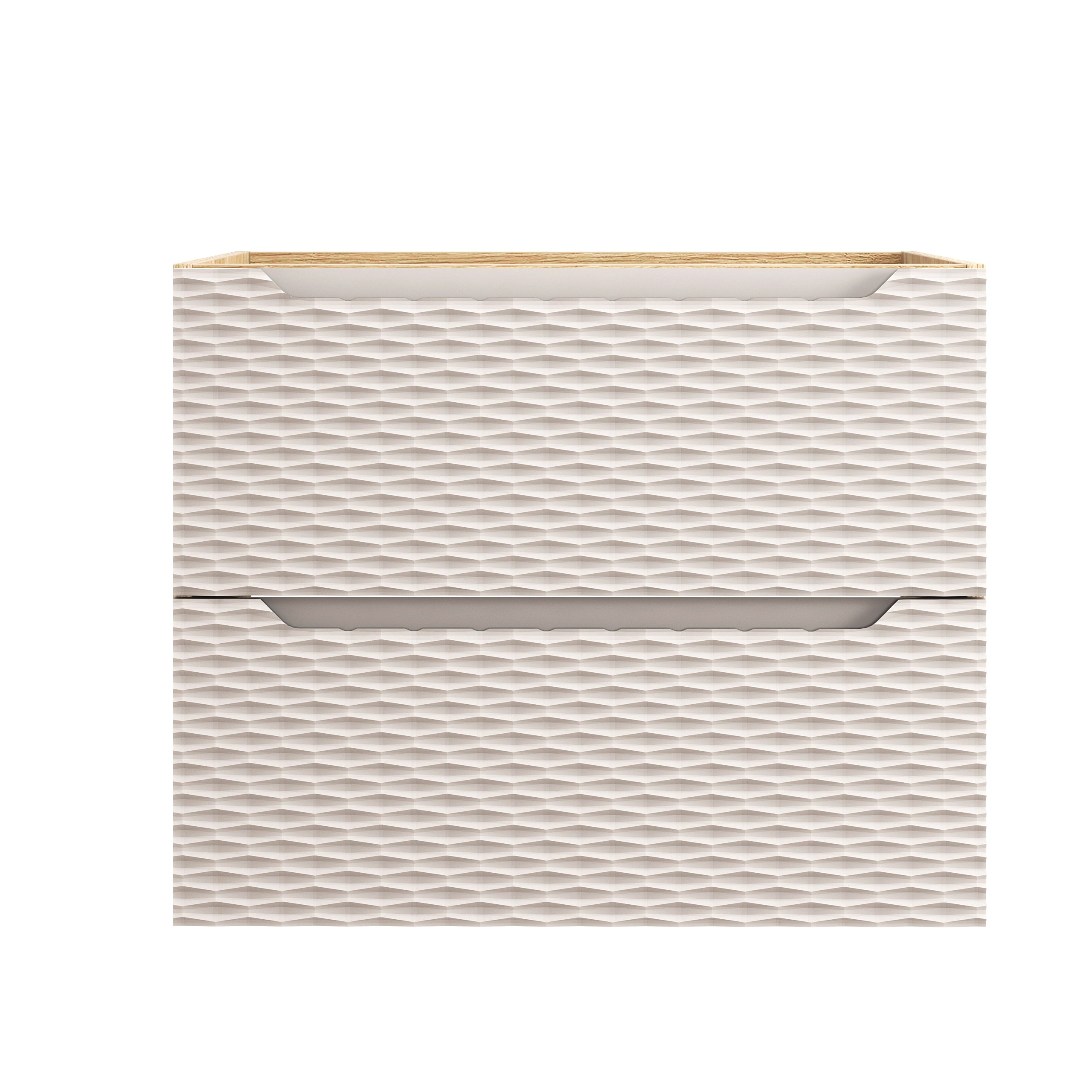 Ocean Unterschrank für Waschbecken, 70 cm, 2 Schubladen Beige, Eiche geölt