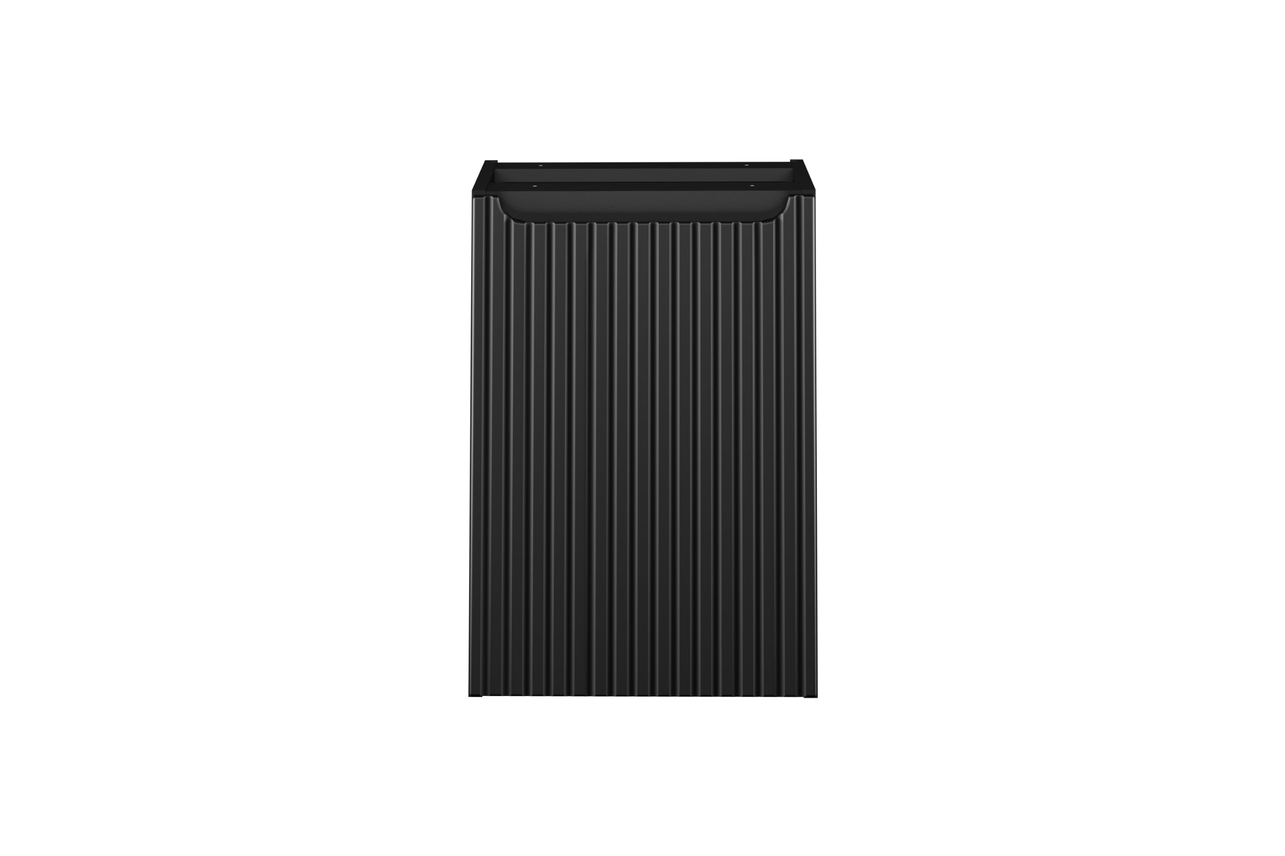 Nova Seitenschrank 40 cm mit Wäschekorb Schwarz Matt