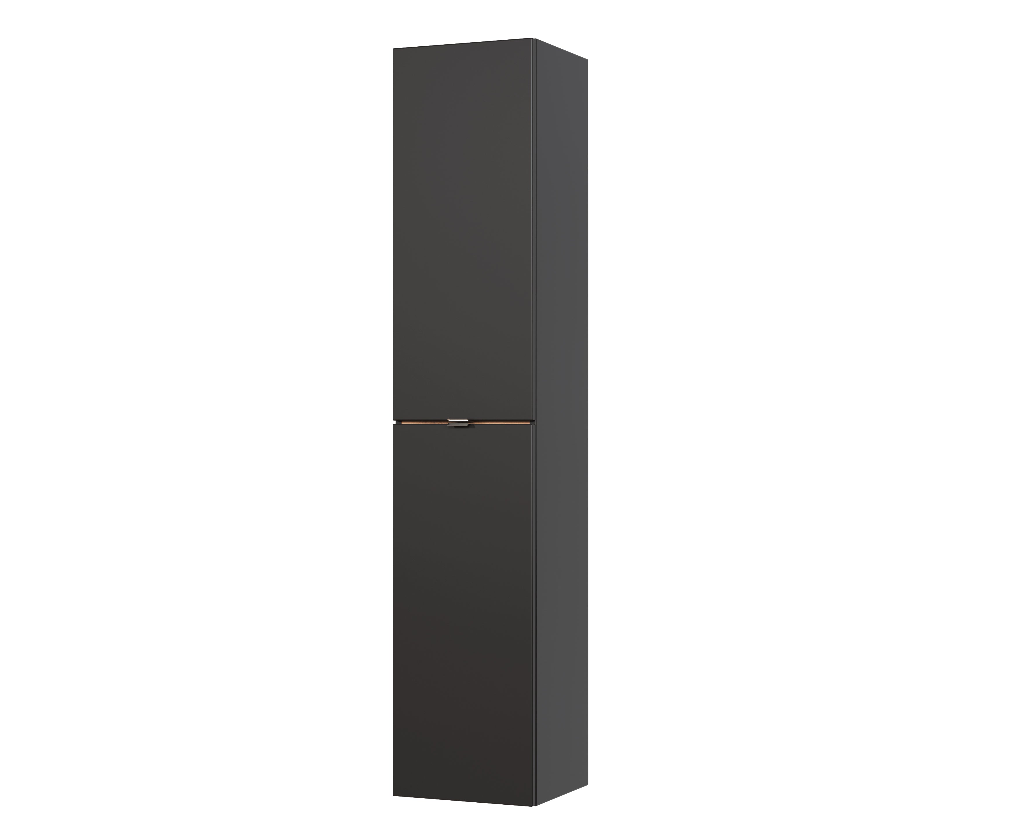 Capri Hochschrank 2 Türen Schwarz Matt