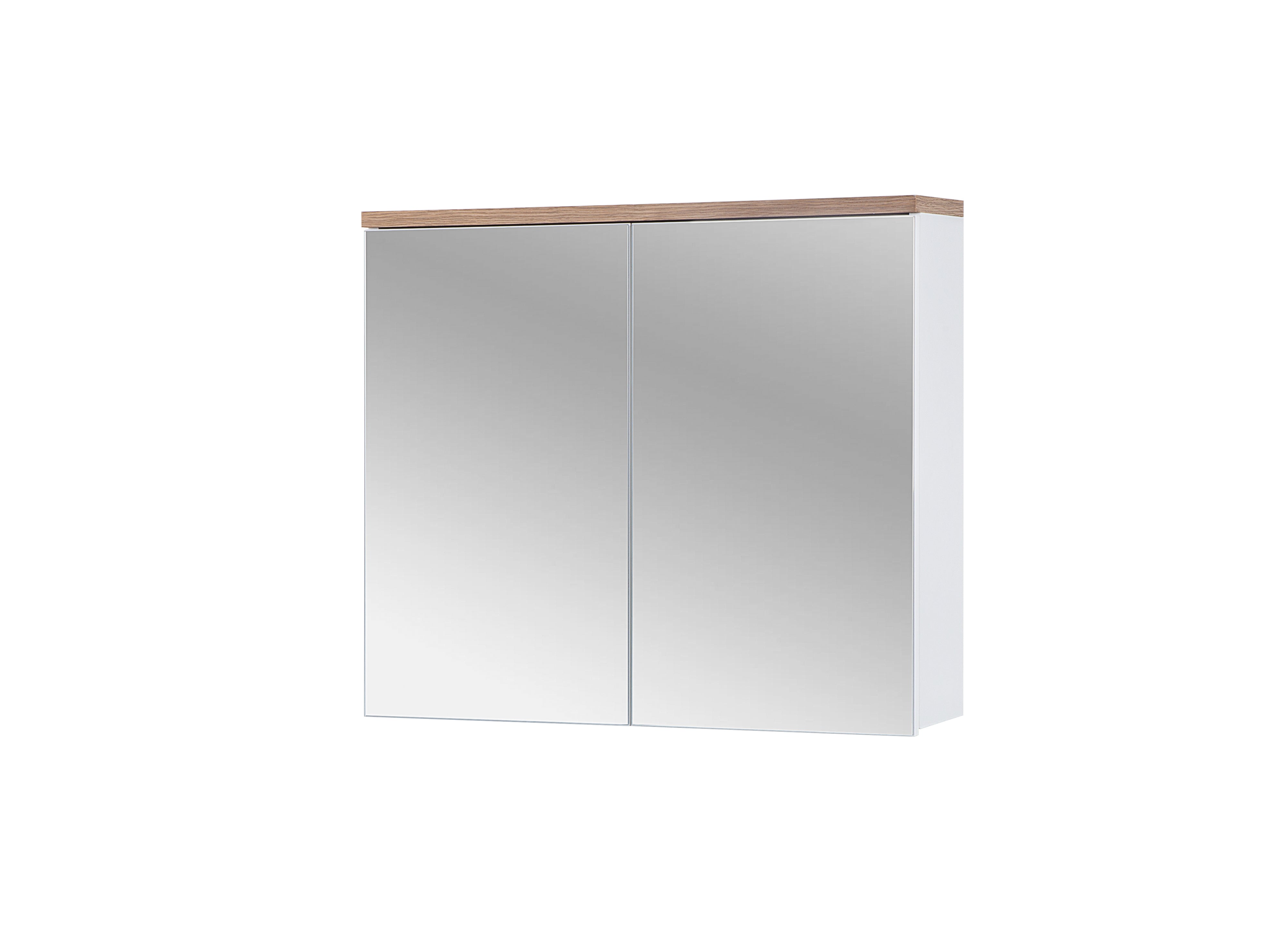 Bali Spiegelschrank 80cm, 2 Türen Weiß