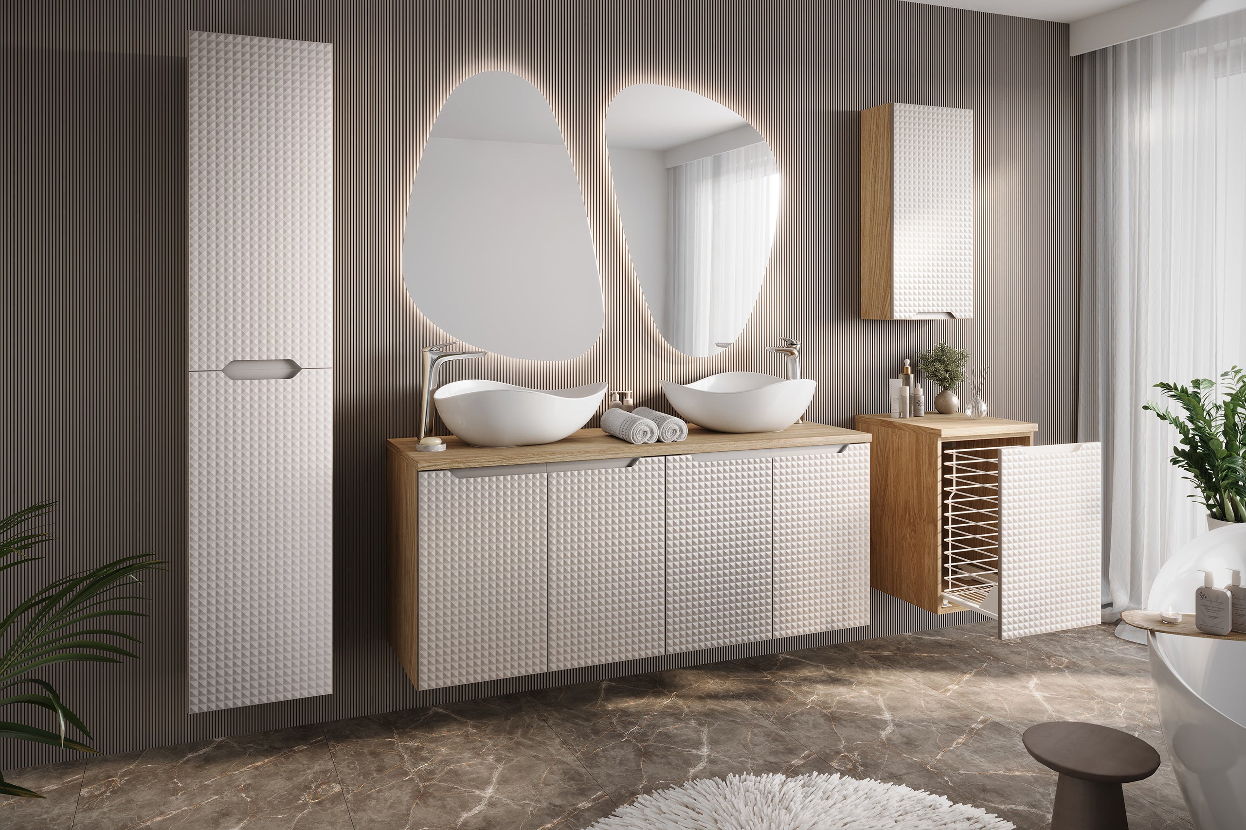 Luxor Oberschrank 35 cm 1 Tür Beige, Eiche geölt