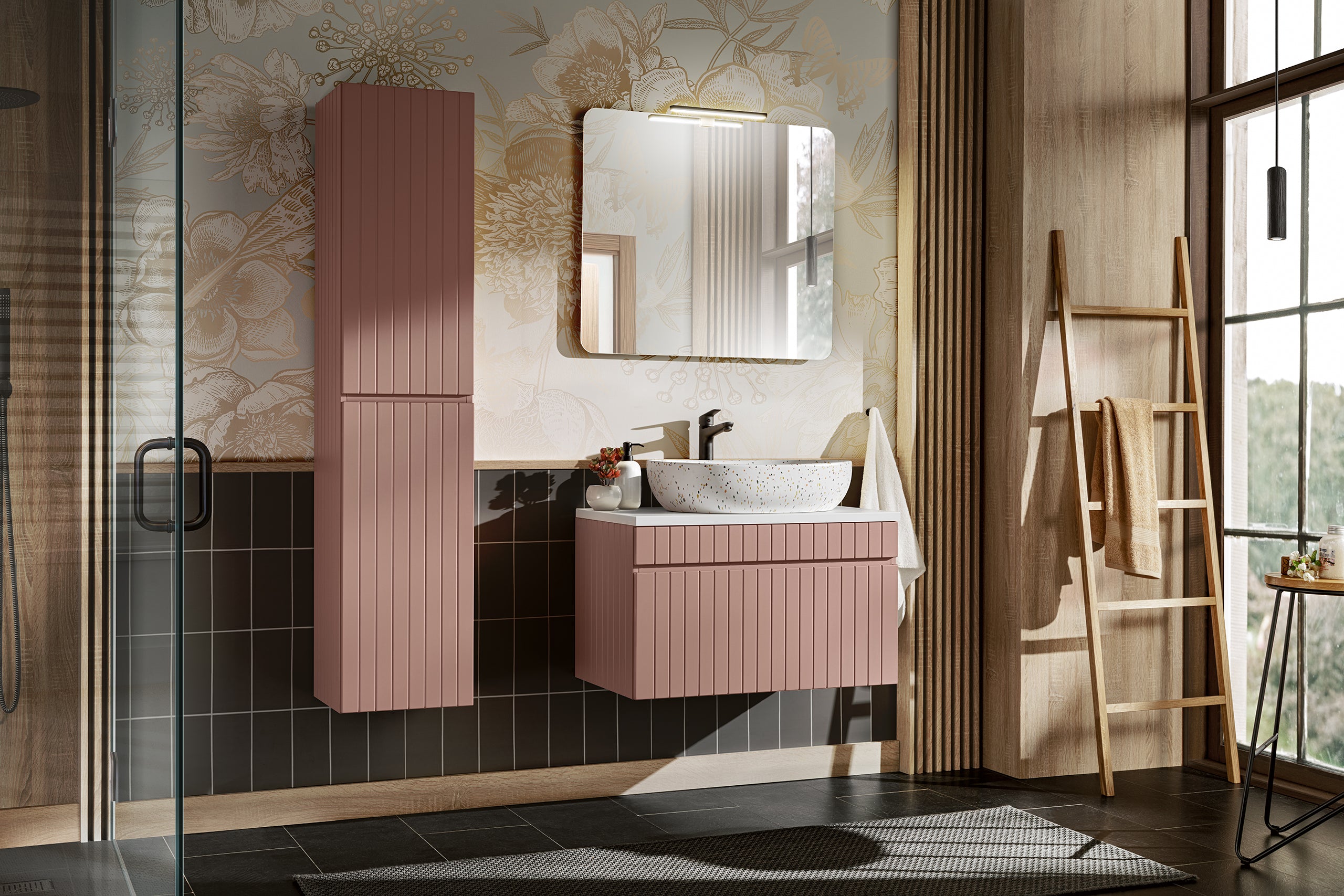 Iconic Hochschrank mit 2 Türen Antike Rose