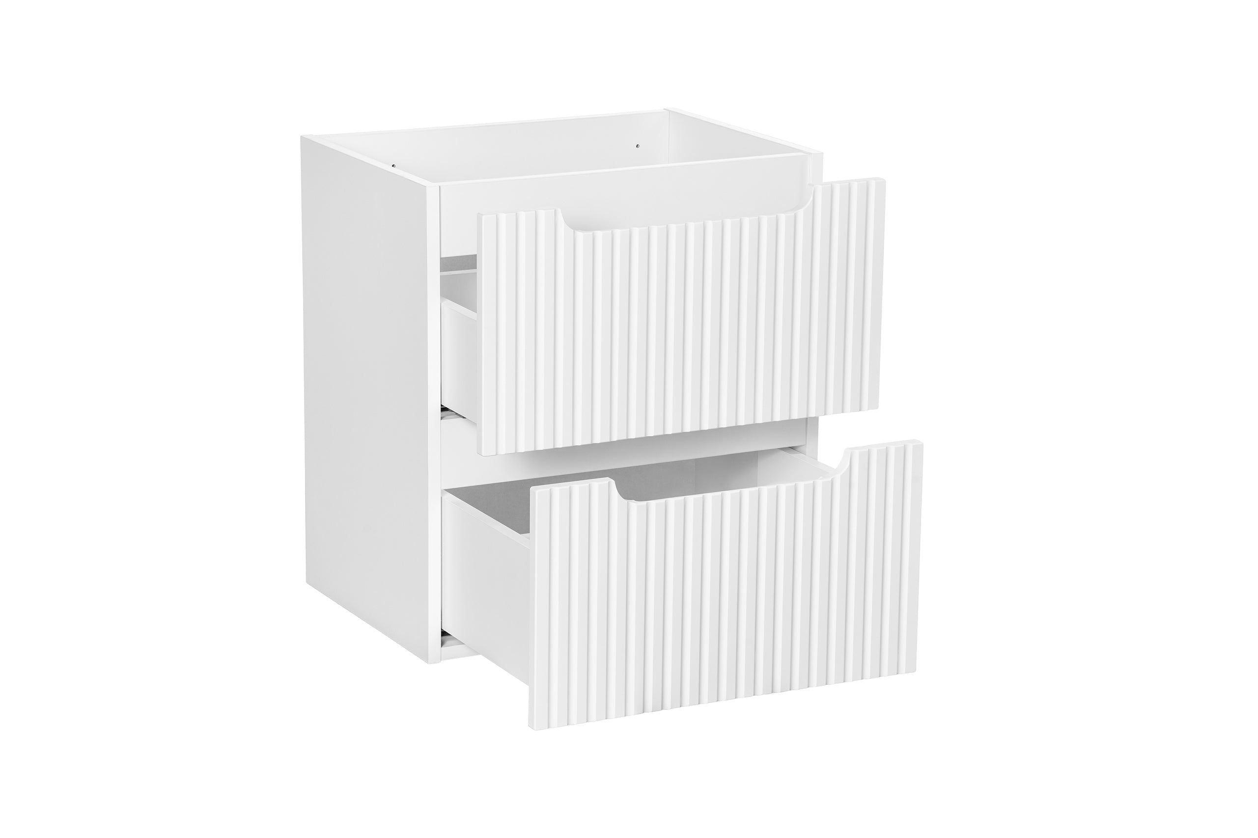 Nova Unterschrank für Waschbecken, 50 cm, 2 Schubladen Weiß Matt