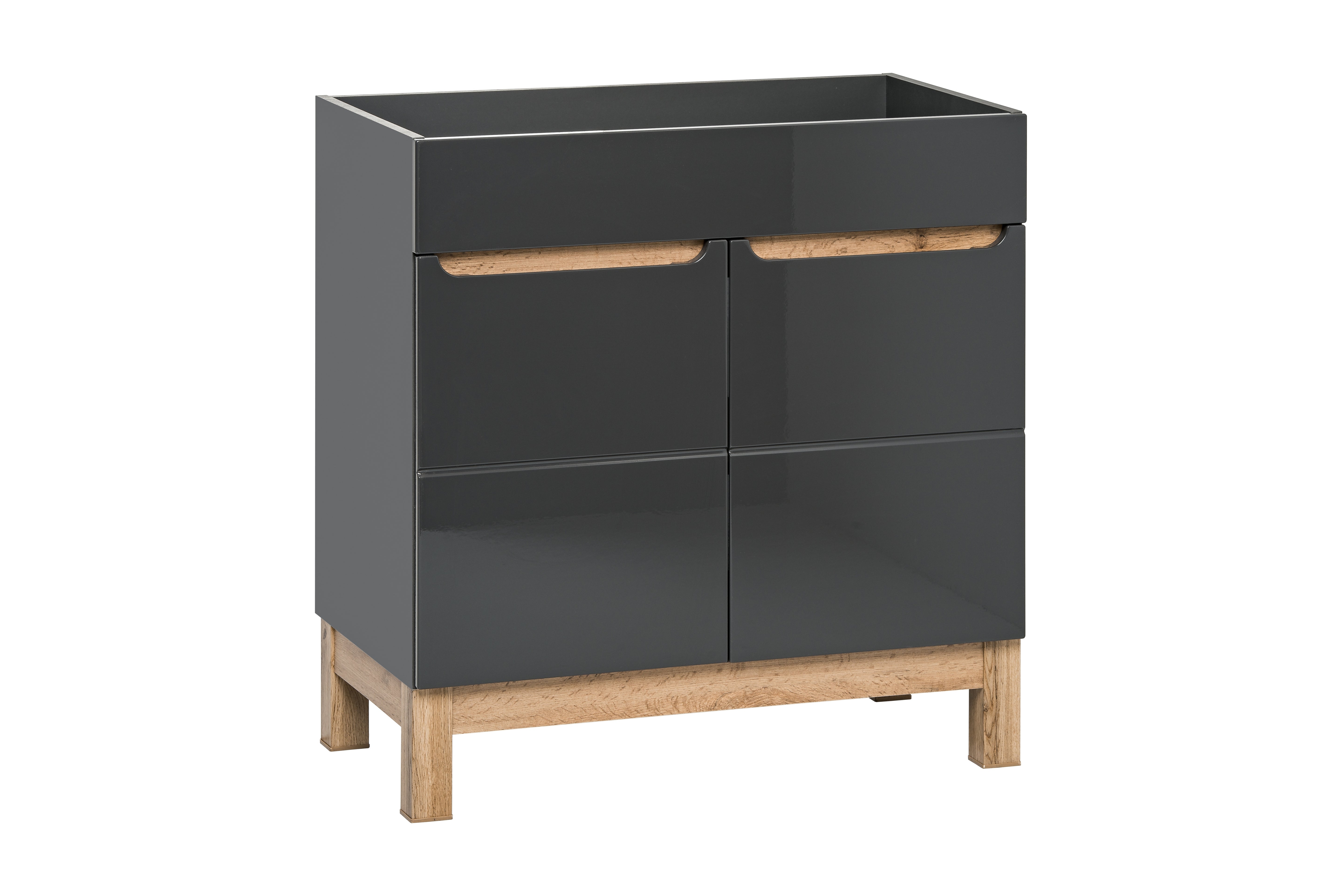 Bali Waschbeckenunterschrank 80 cm 2 Türen Grau