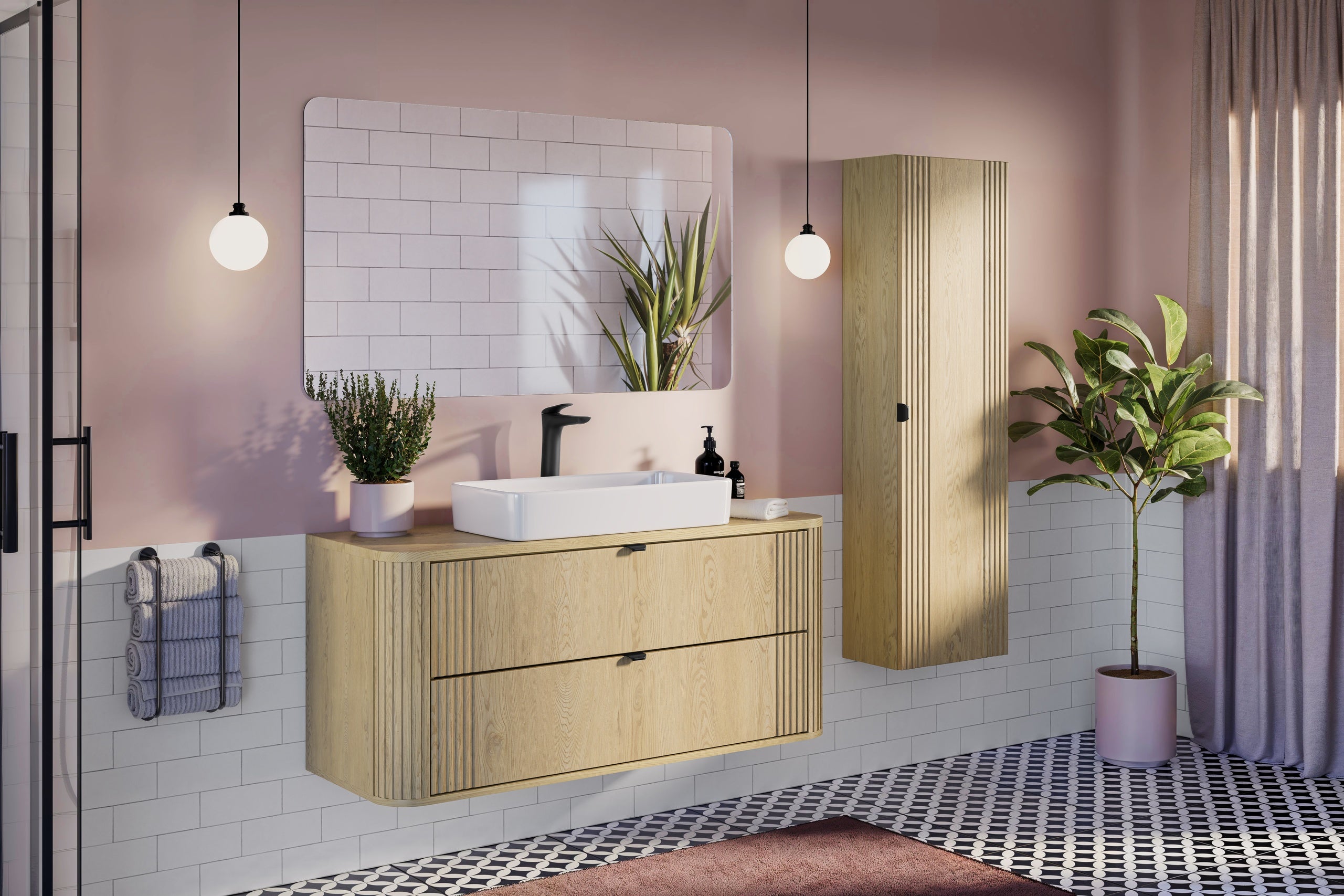 Ovalia Hochschrank 1 Tür