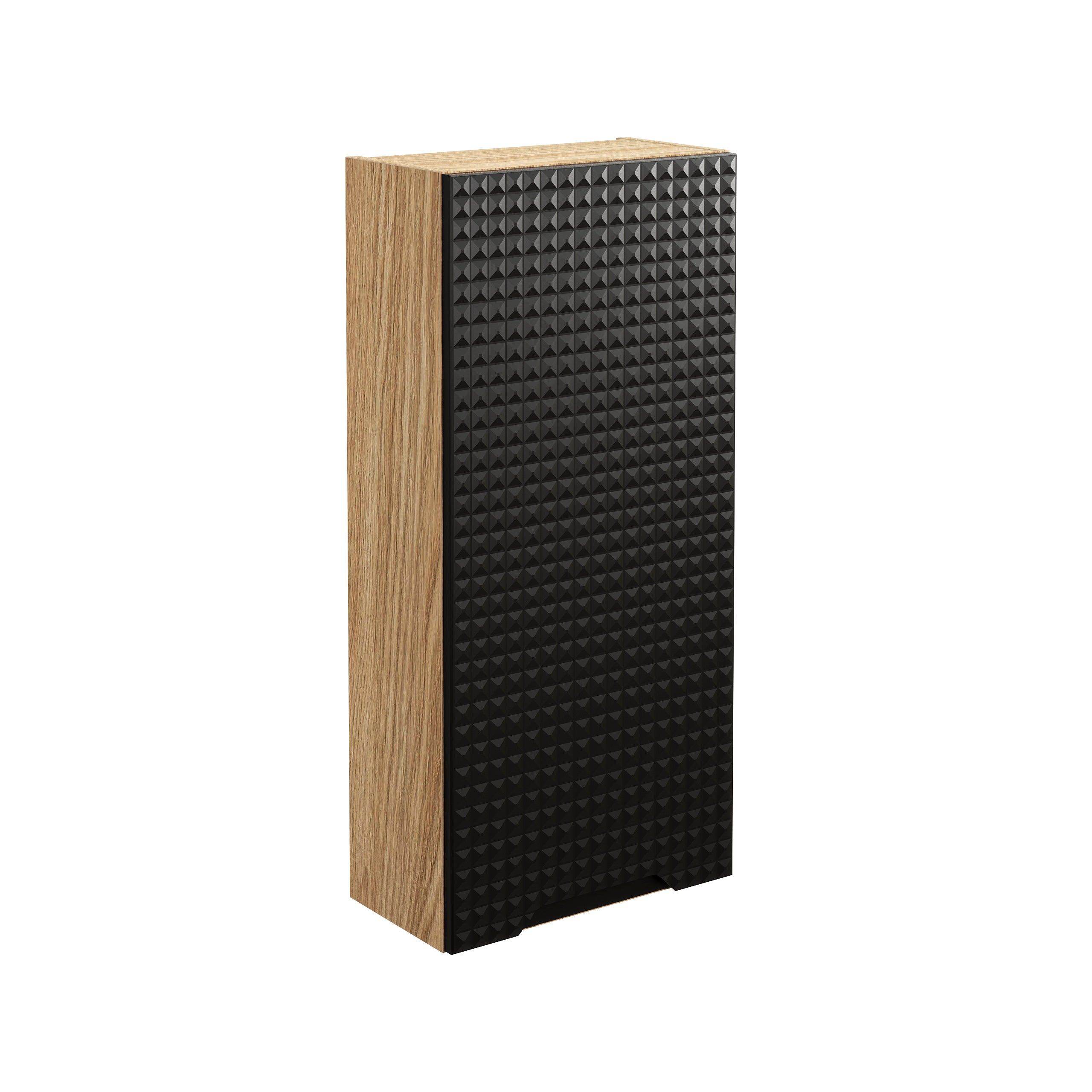 Luxor Oberschrank 35 cm 1 Tür Schwarz Matt, Geölte Eiche