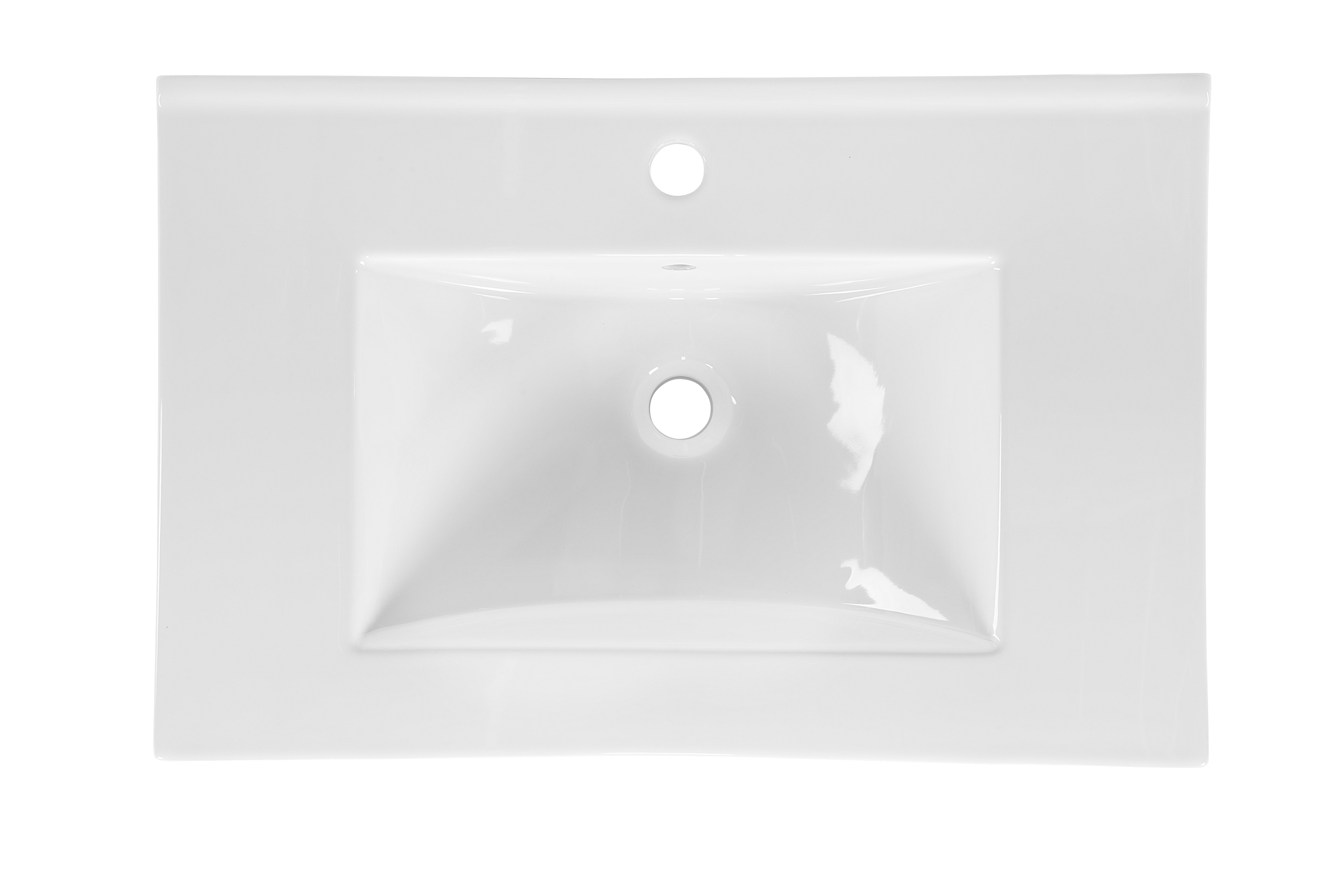 Um-Cfp Einzelbecken-Möbelwaschtisch, 60 cm Weiß