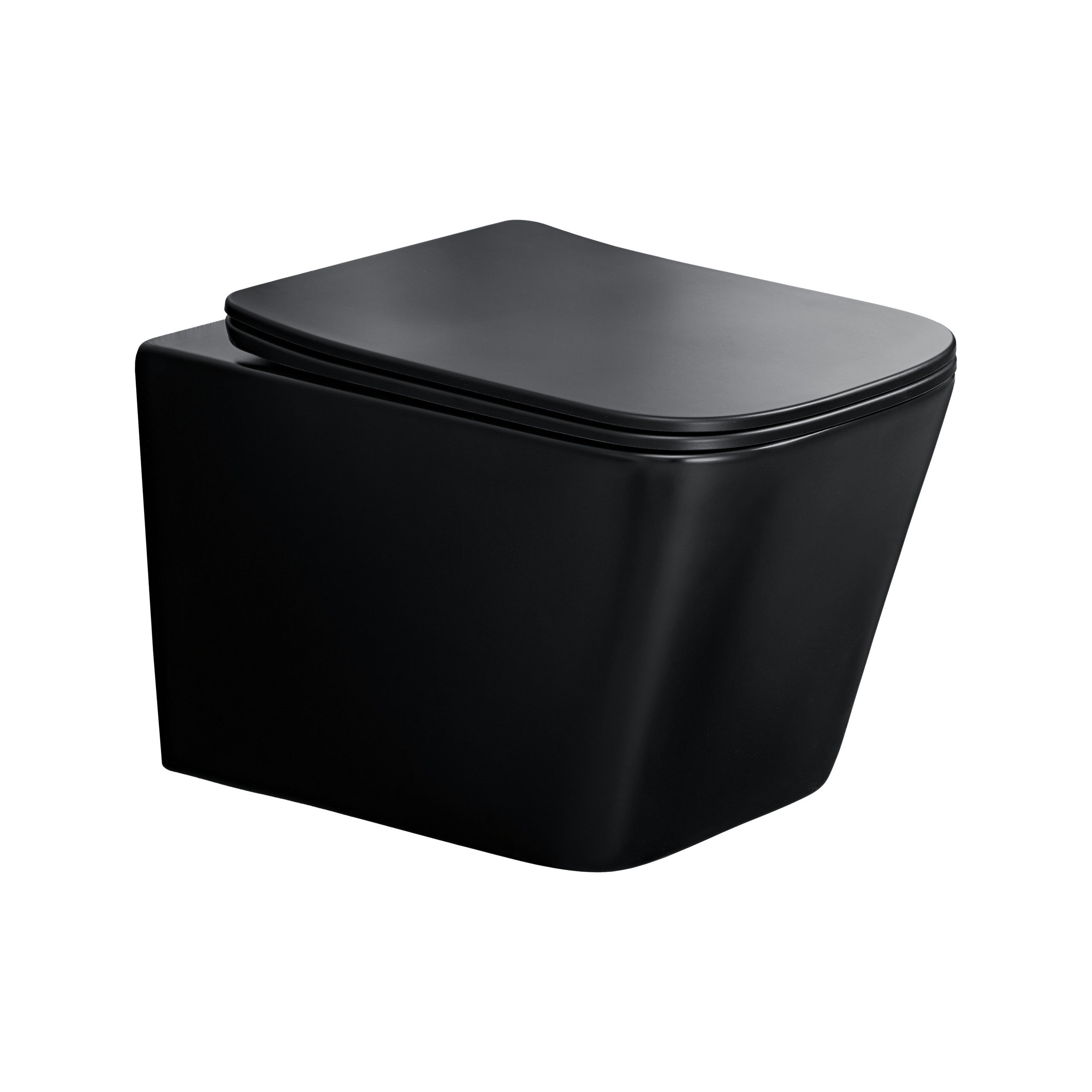 Wandhängende Toilettenschüssel Schwarz Matt