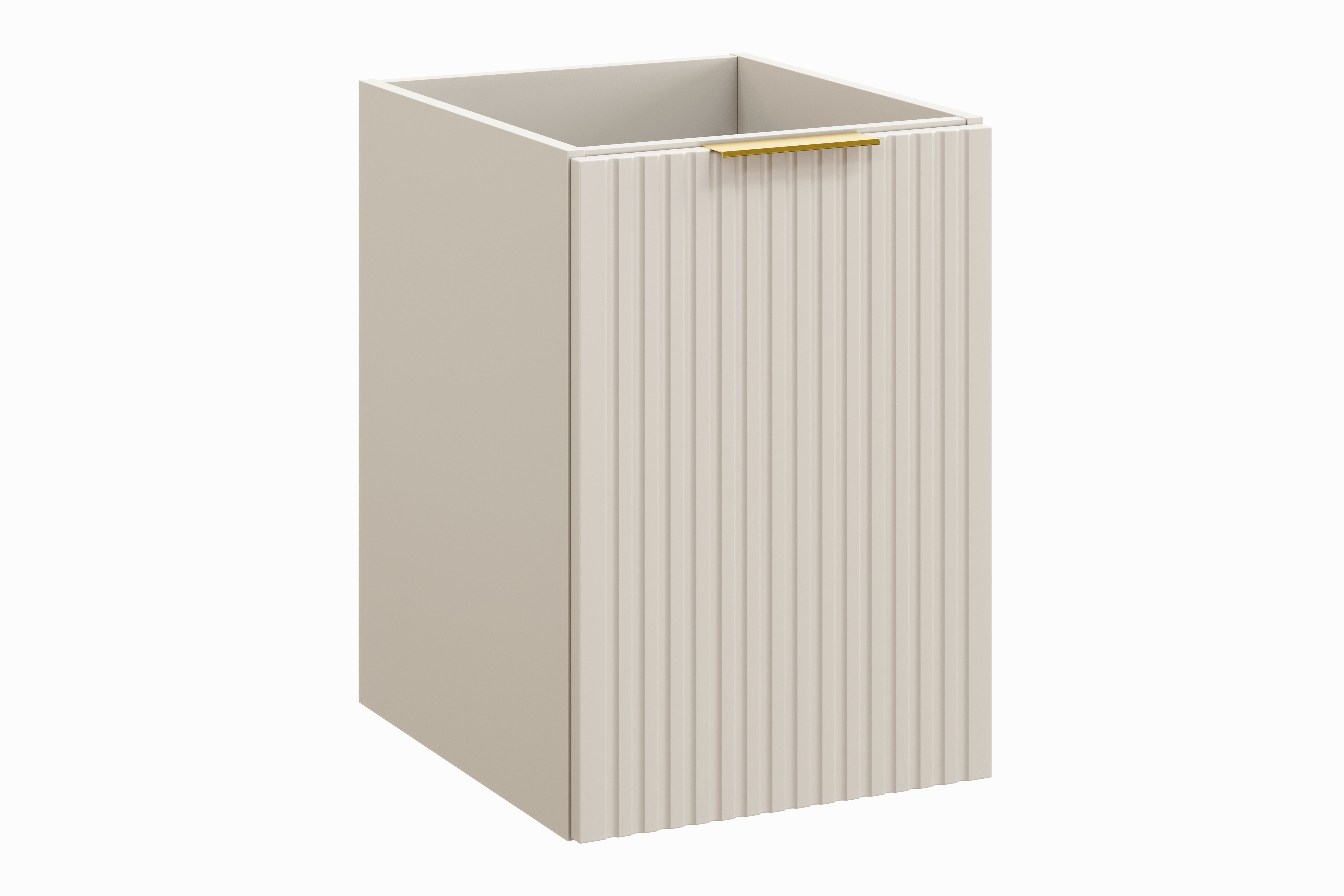 Adel Seitenschrank 40 cm mit Wäschekorb Kaschmir Matt