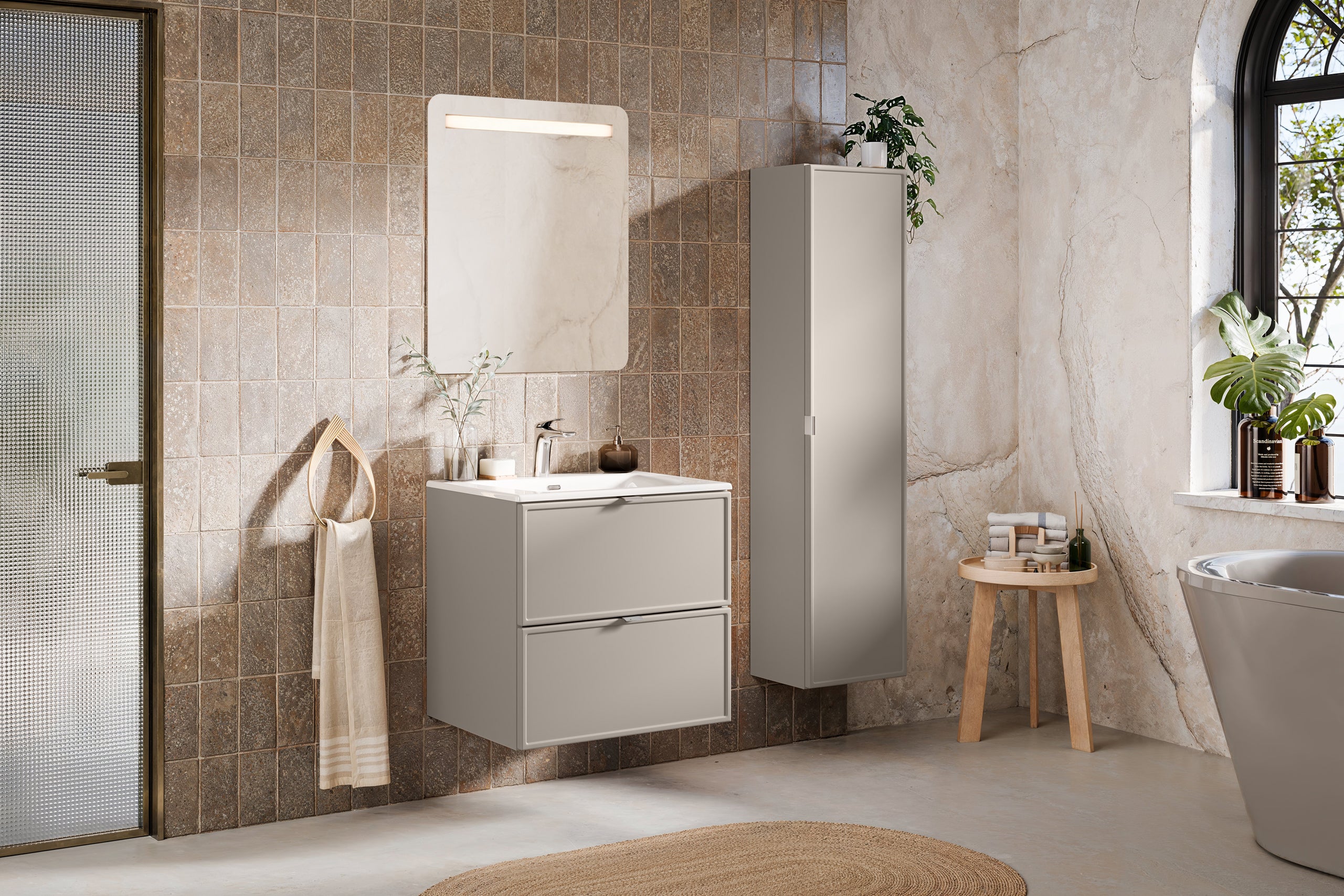Bella Unterschrank für Waschbecken, 60 cm, 2 Schubladen