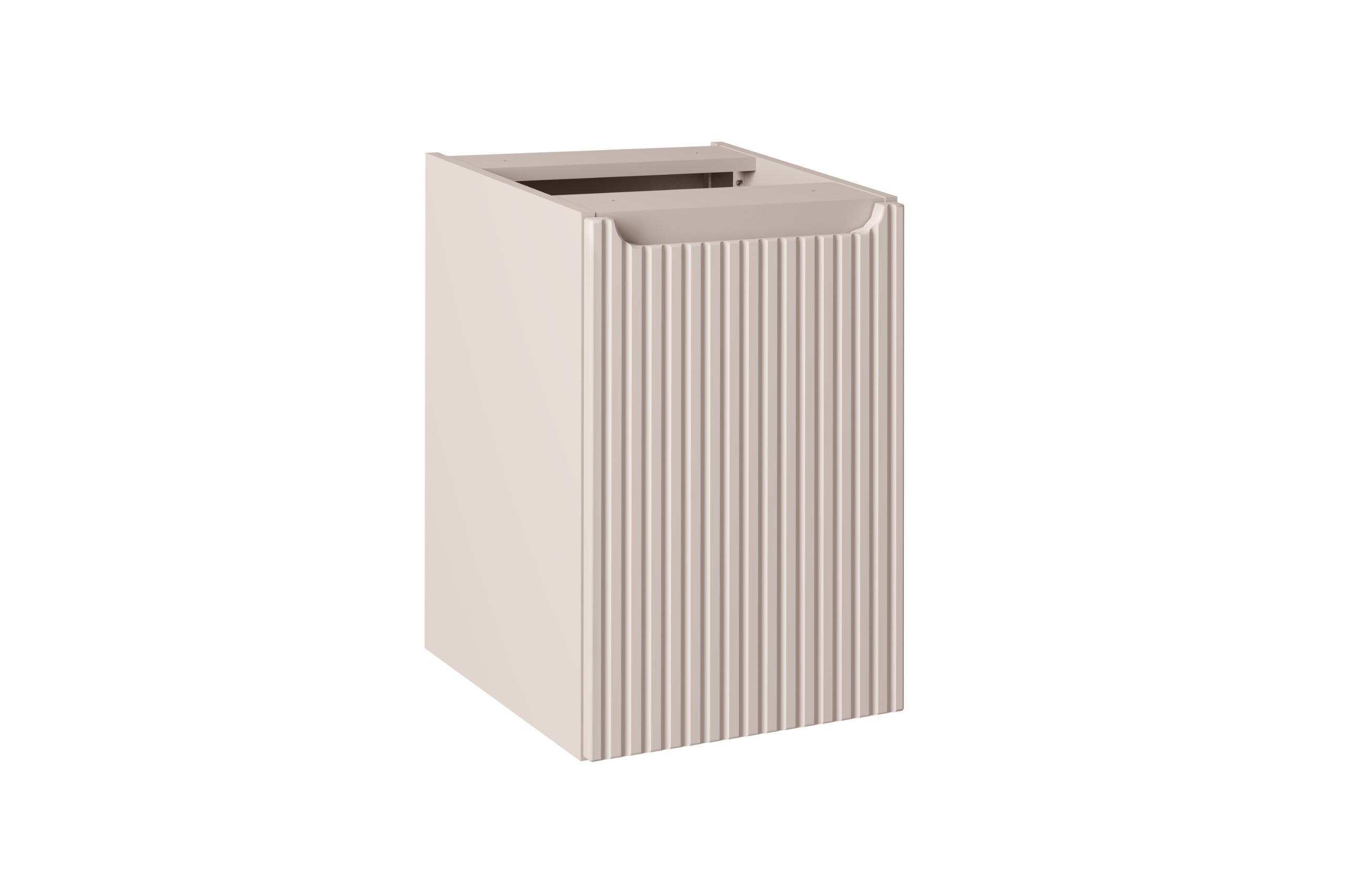 Nova Seitenschrank 40 cm mit Wäschekorb Kaschmir Matt