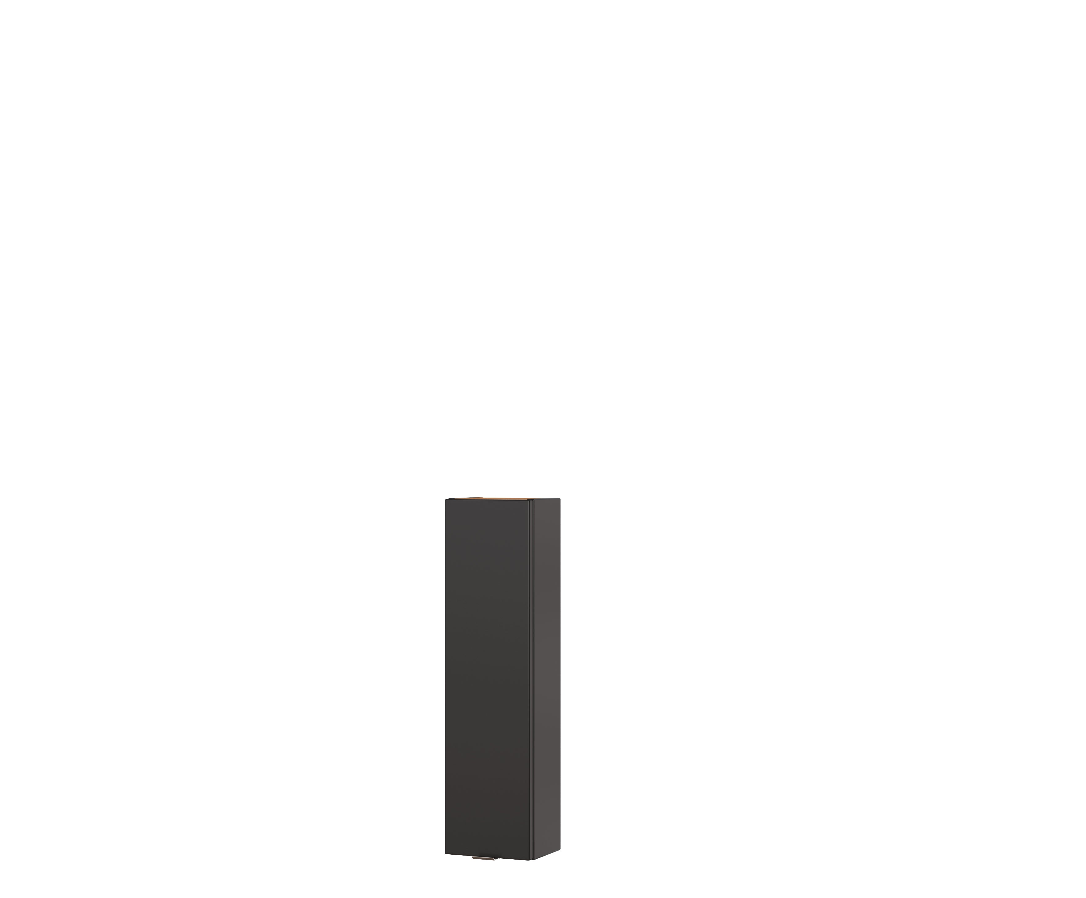 Capri Oberschrank 20 cm 1 Tür Schwarz Matt