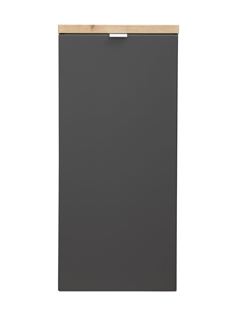 Capri Seitenschrank 35 cm 1 Tür Schwarz Matt