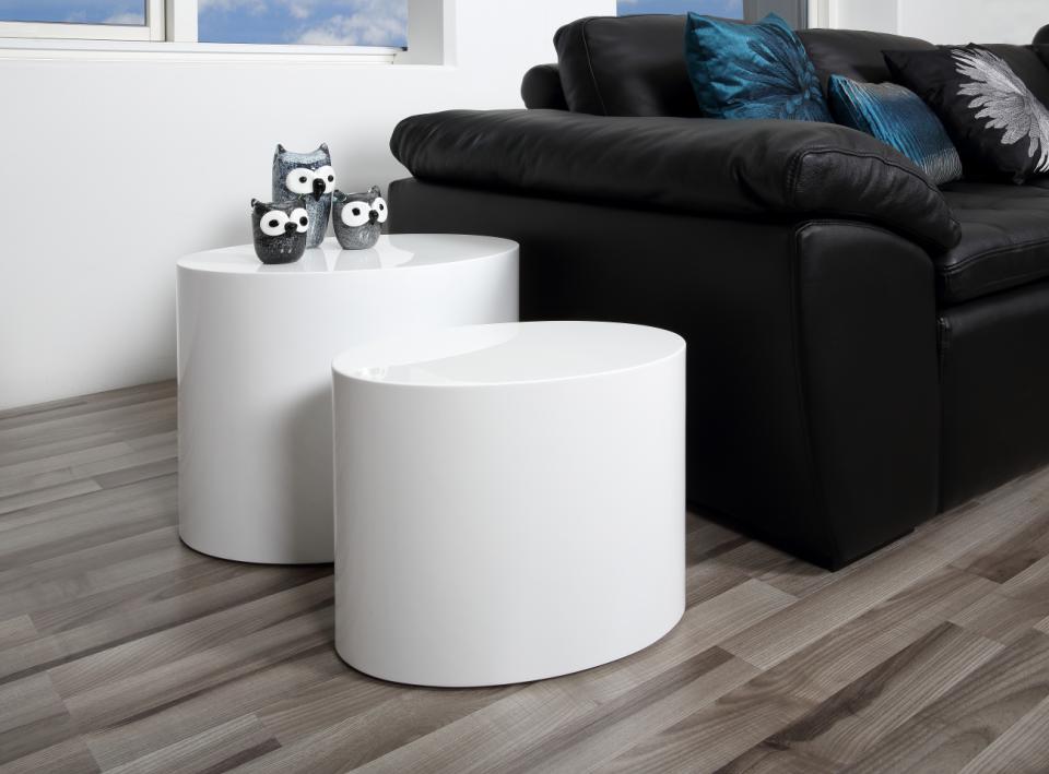 Mice Couchtisch Hochglanz Weiss PU Lackiert