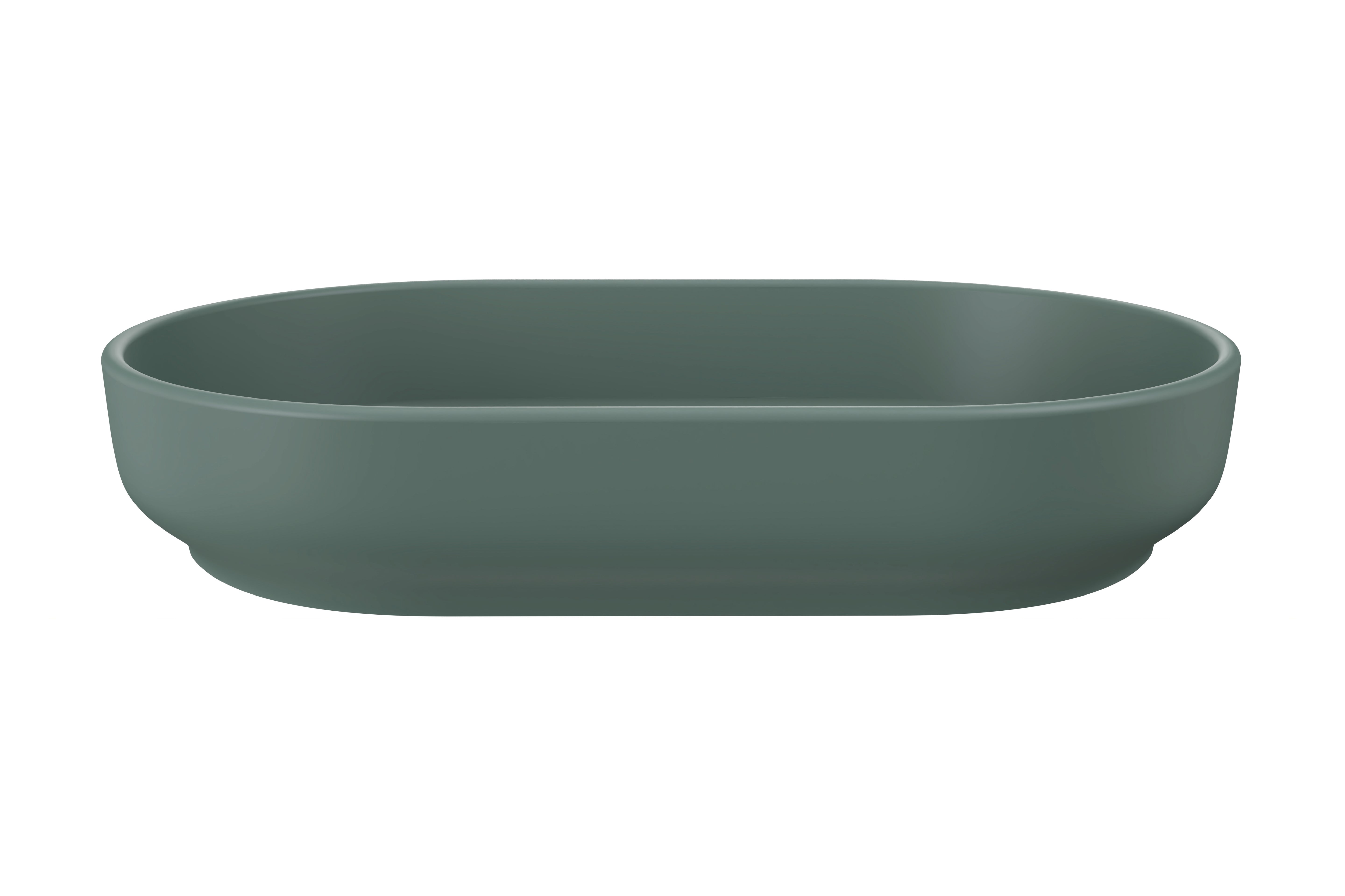 River Aufsatzwaschbecken Grün Matt 55 x 35 x 12 cm (RIVER 2 FOREST GREEN MATT UN 55 ( E-6594 ))