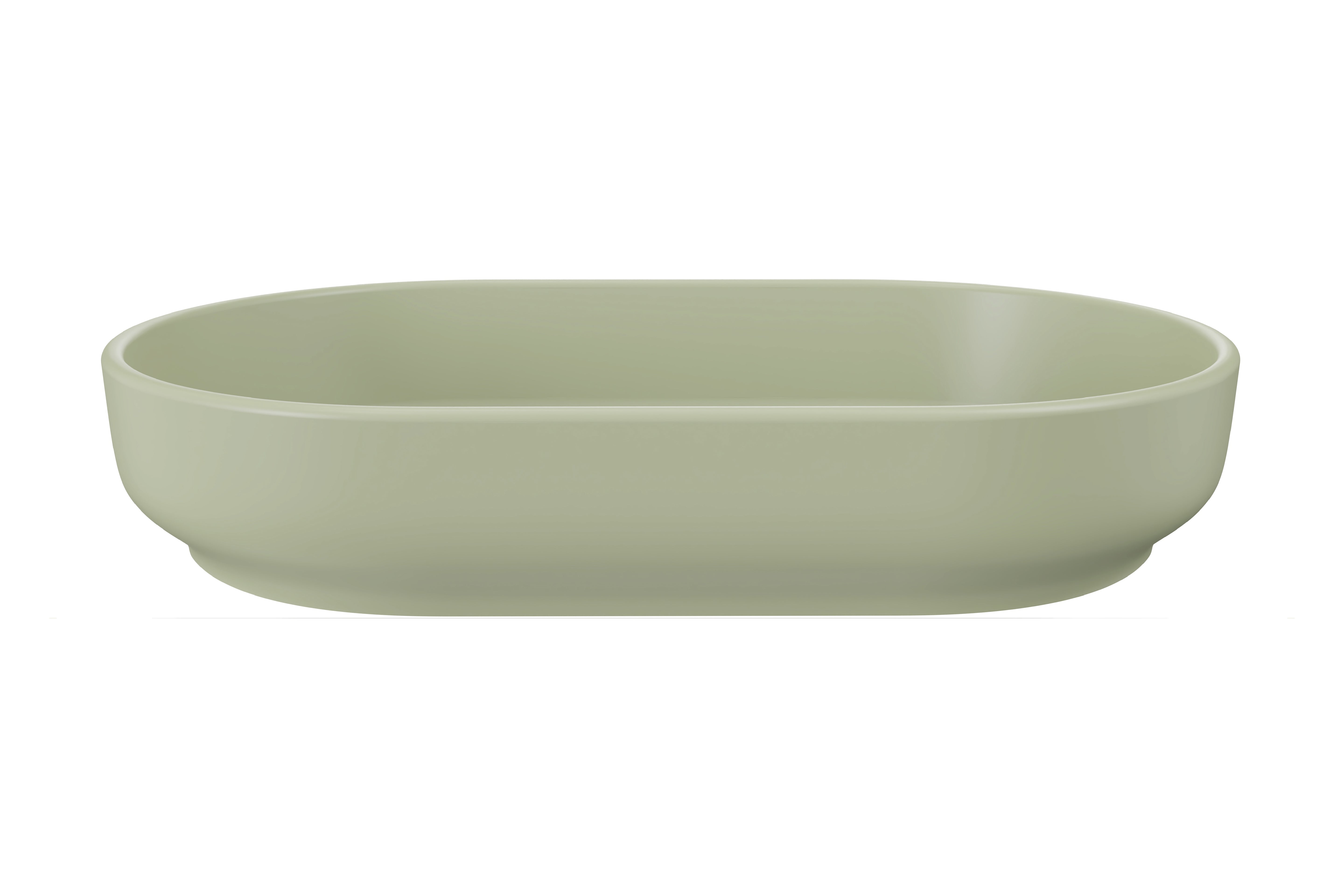 River Aufsatzwaschbecken Grün Matt 55 x 35 x 12 cm (RIVER 2 OLIVE GREEN MATT UN 55 ( E-6594 ))