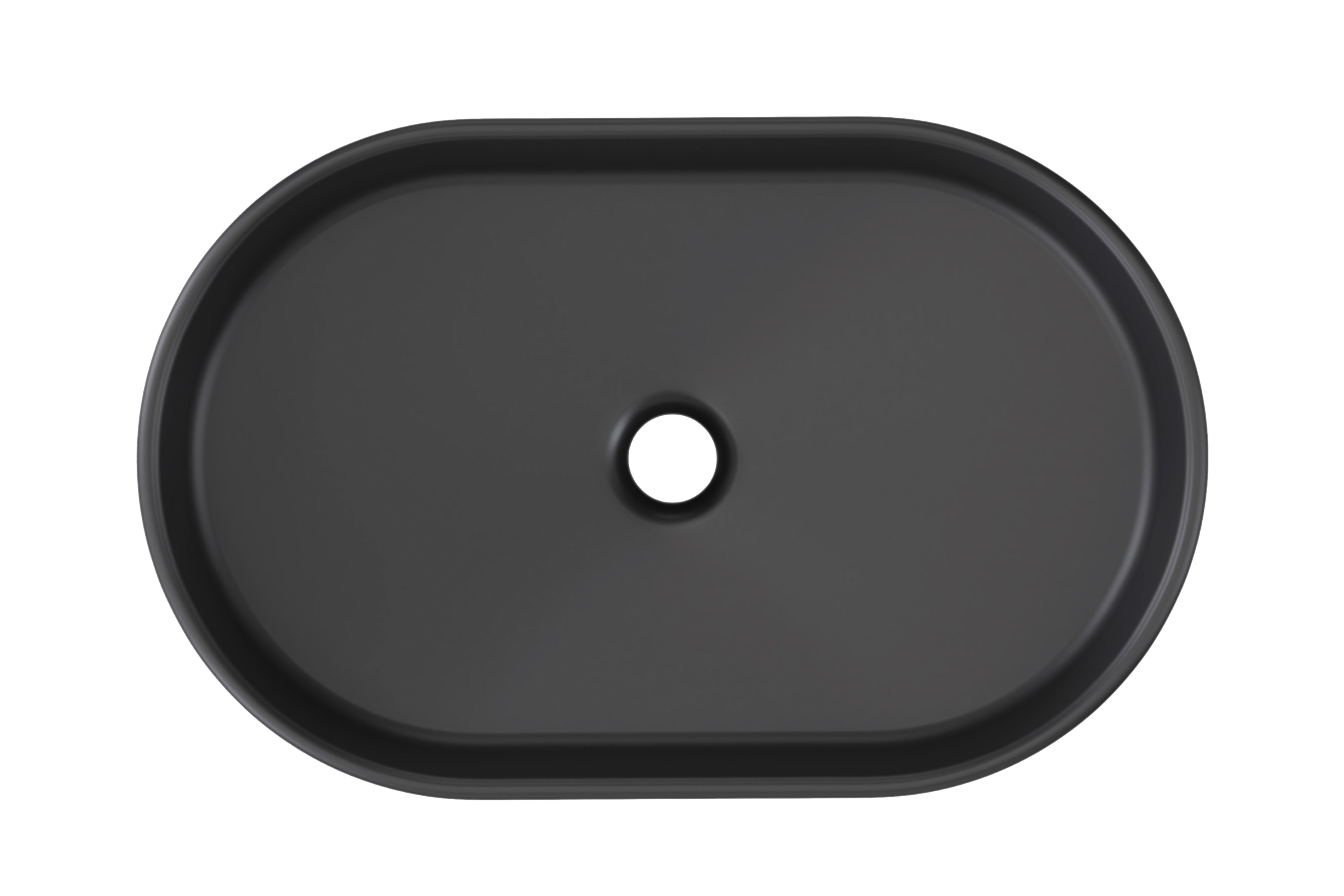 River Aufsatzwaschbecken Schwarz Matt 55 x 35 x 12 cm