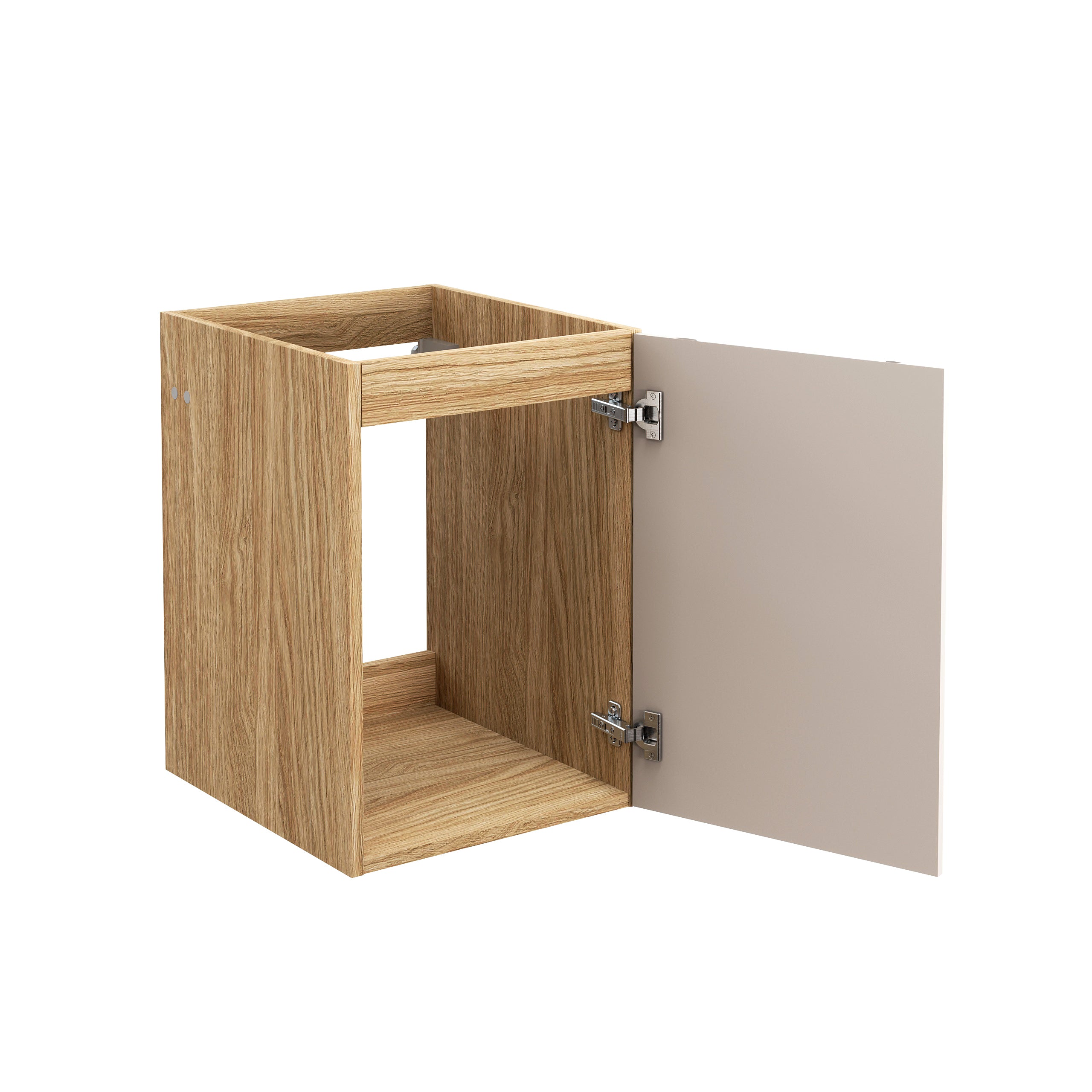 Luxor Seitenschrank 40 cm 1 Tür Beige, Eiche geölt