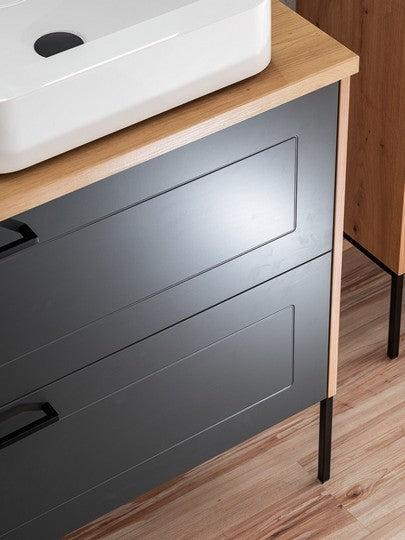 Madera Unterschrank für Waschbecken, 60 cm, 2 Schubladen