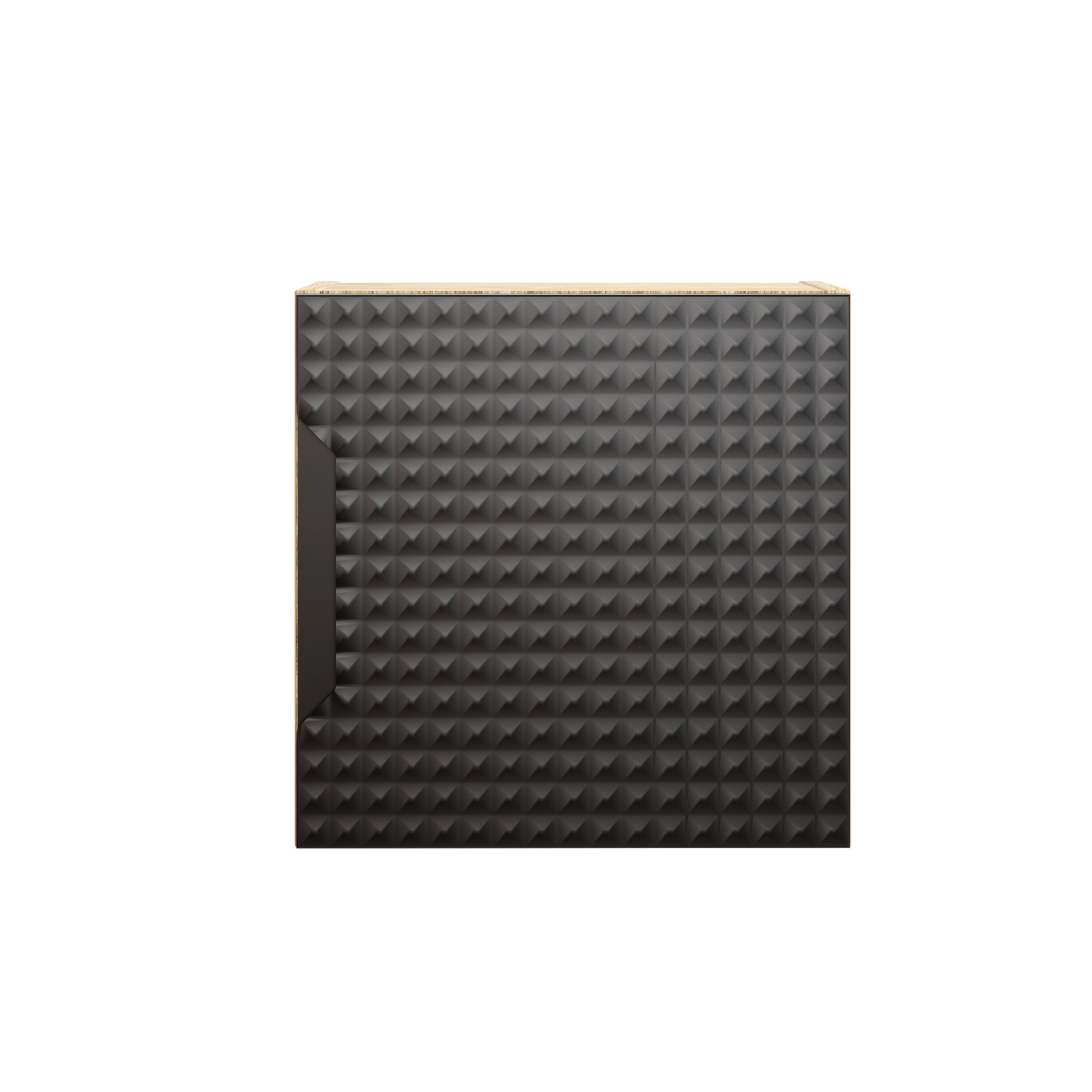 Luxor Oberschrank Qubik 35X35Cm 1 Tür Schwarz Matt, Geölte Eiche
