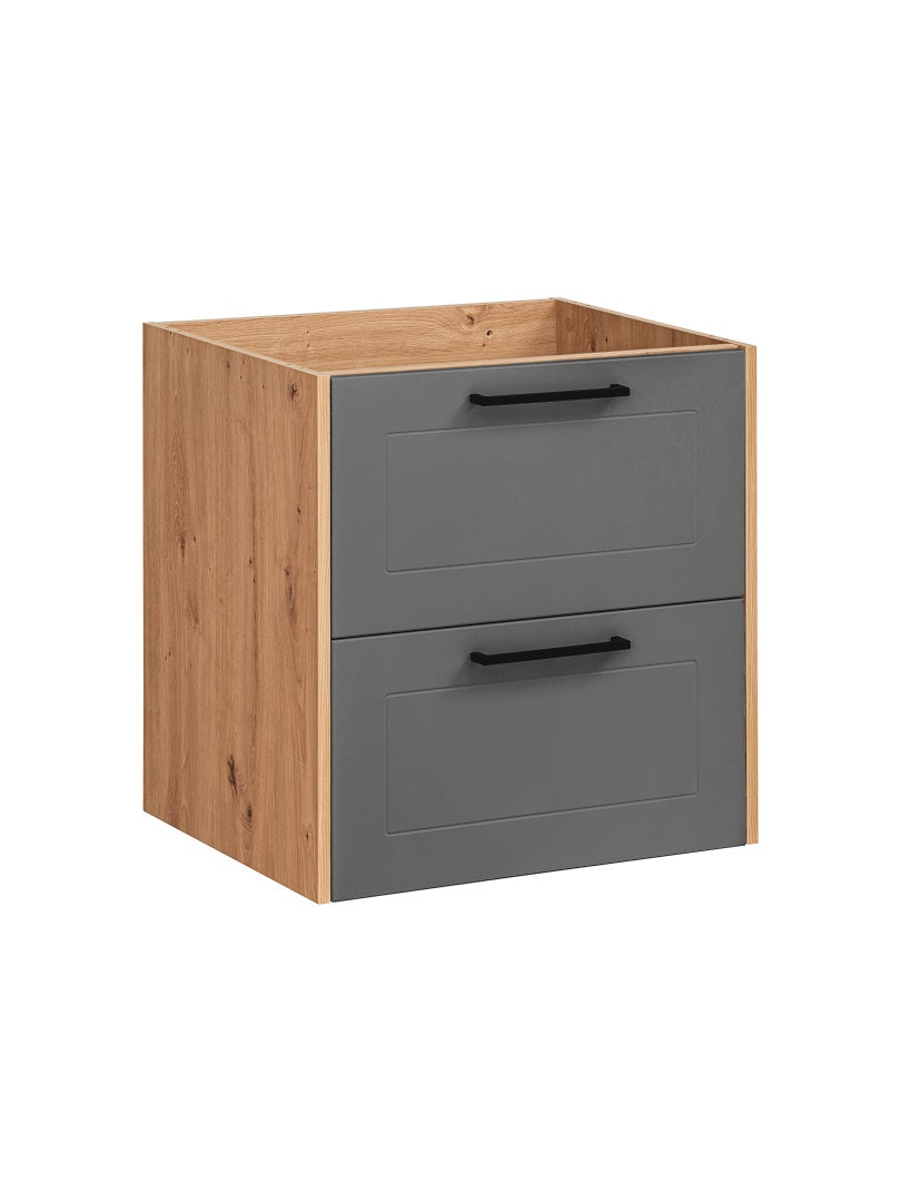 Madera Unterschrank für Waschbecken, 60 cm, 2 Schubladen