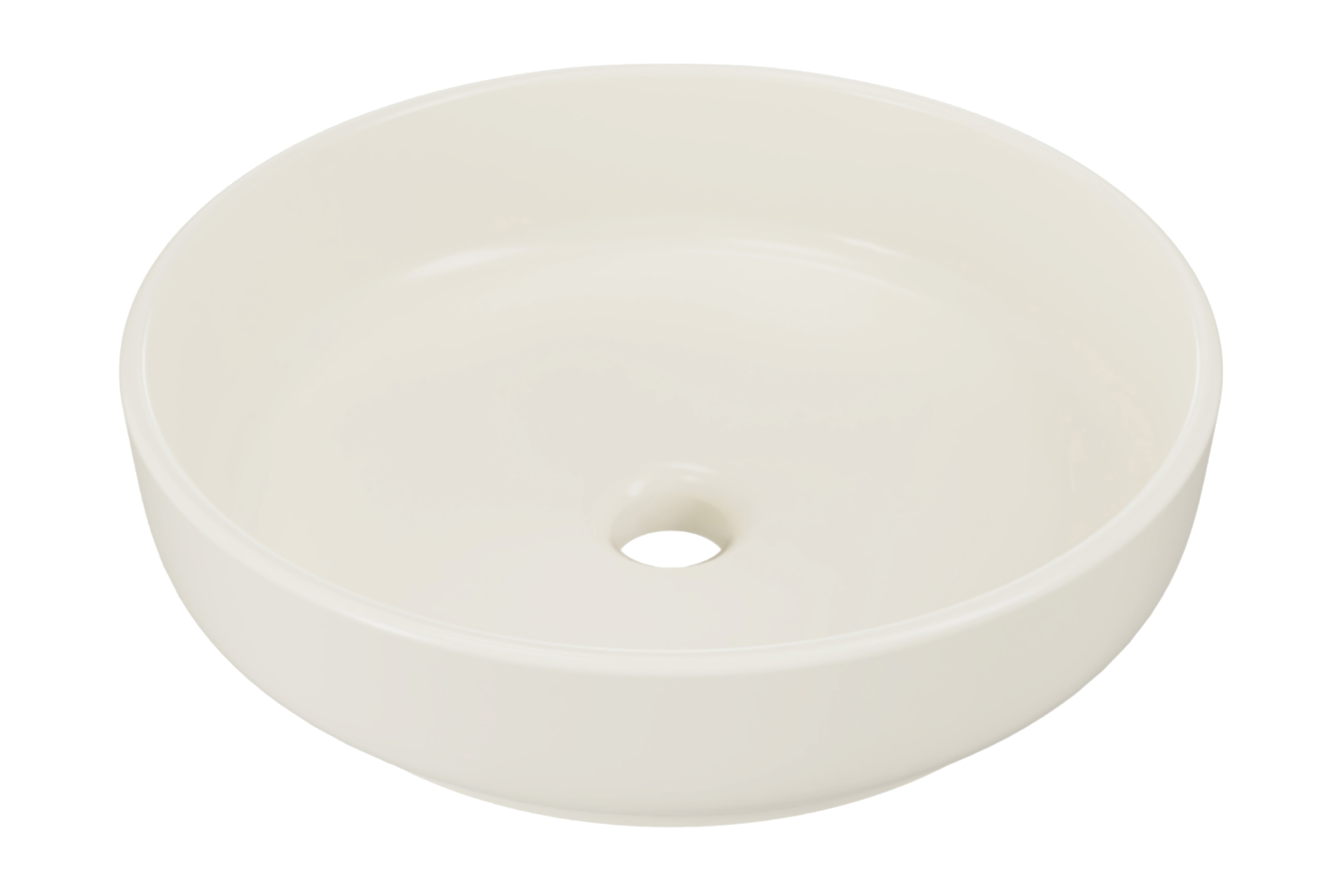 River Aufsatzwaschbecken Elfenbein 40 x 40 x 12 cm