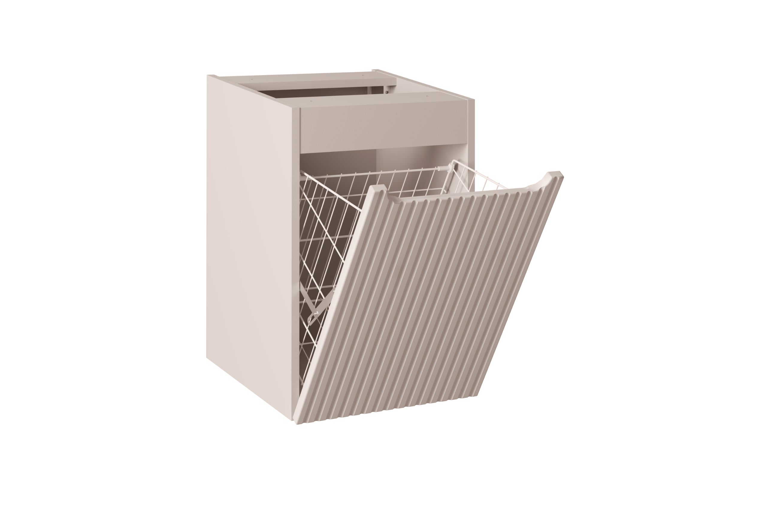 Nova Seitenschrank 40 cm mit Wäschekorb Kaschmir Matt