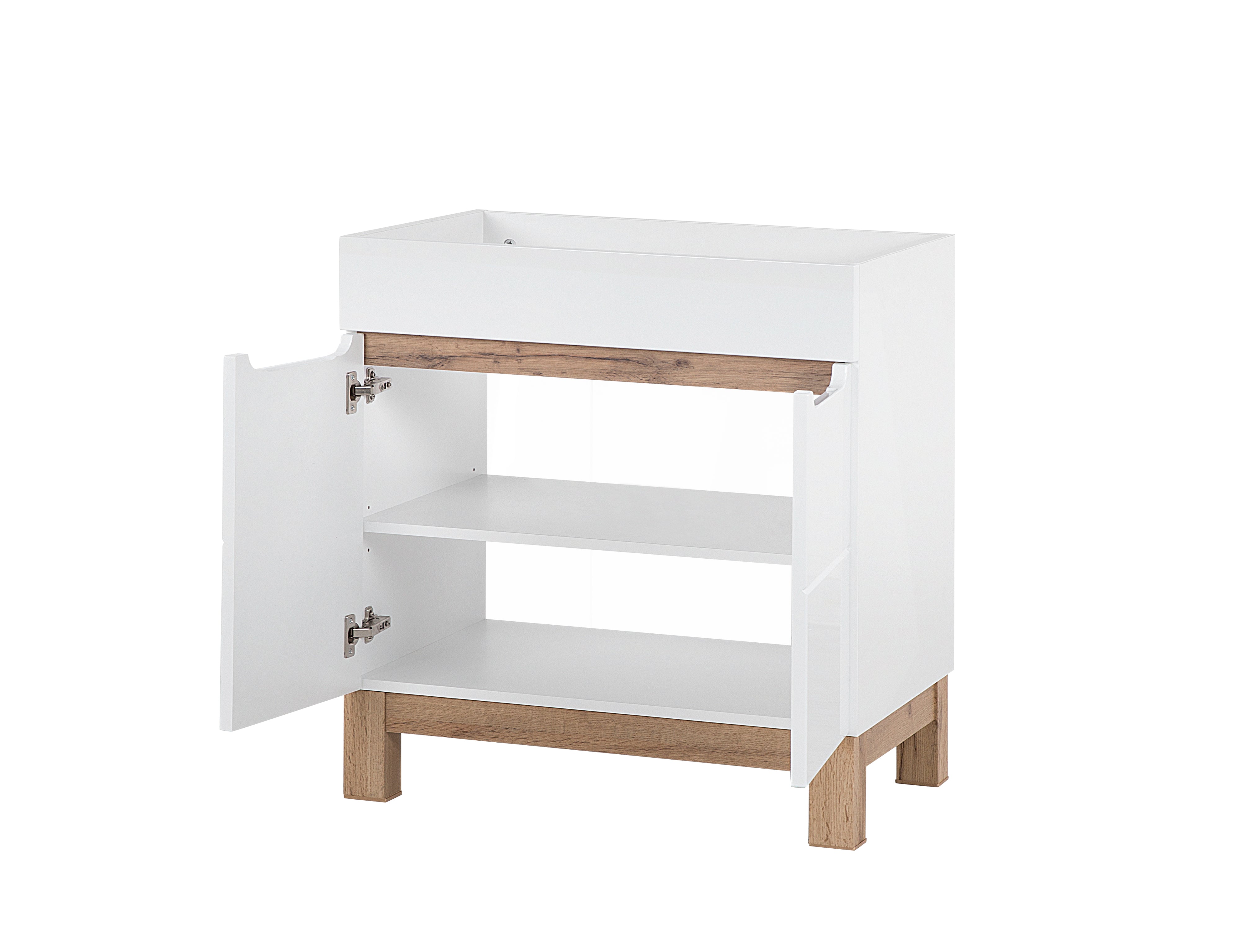 Bali Waschbeckenunterschrank 80 cm 2 Türen Weiß