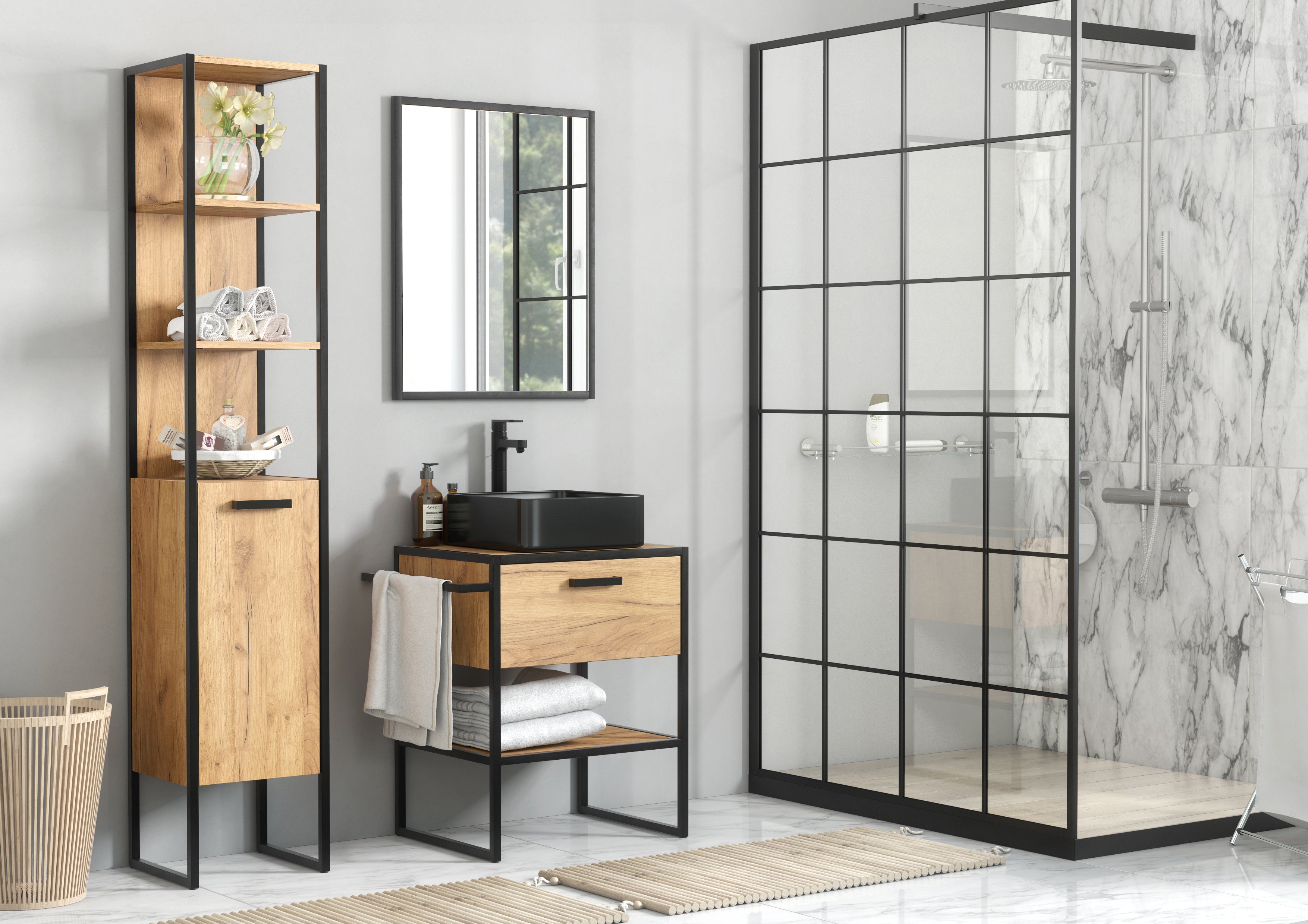 Brooklin Waschbeckenschrank 70 cm 1 Schublade