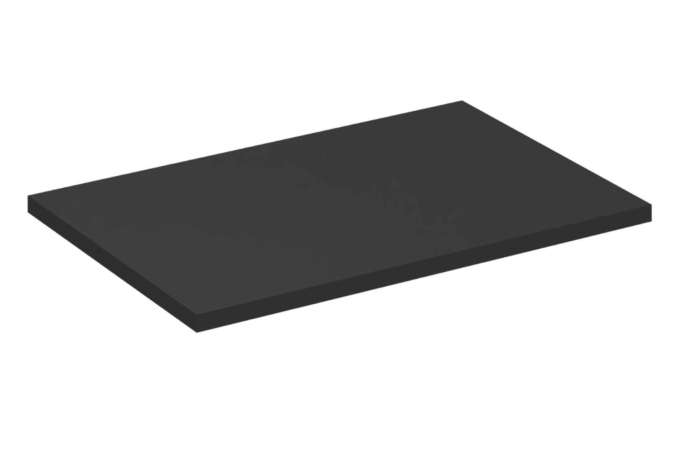 Schwarze Arbeitsplatte 80 cm