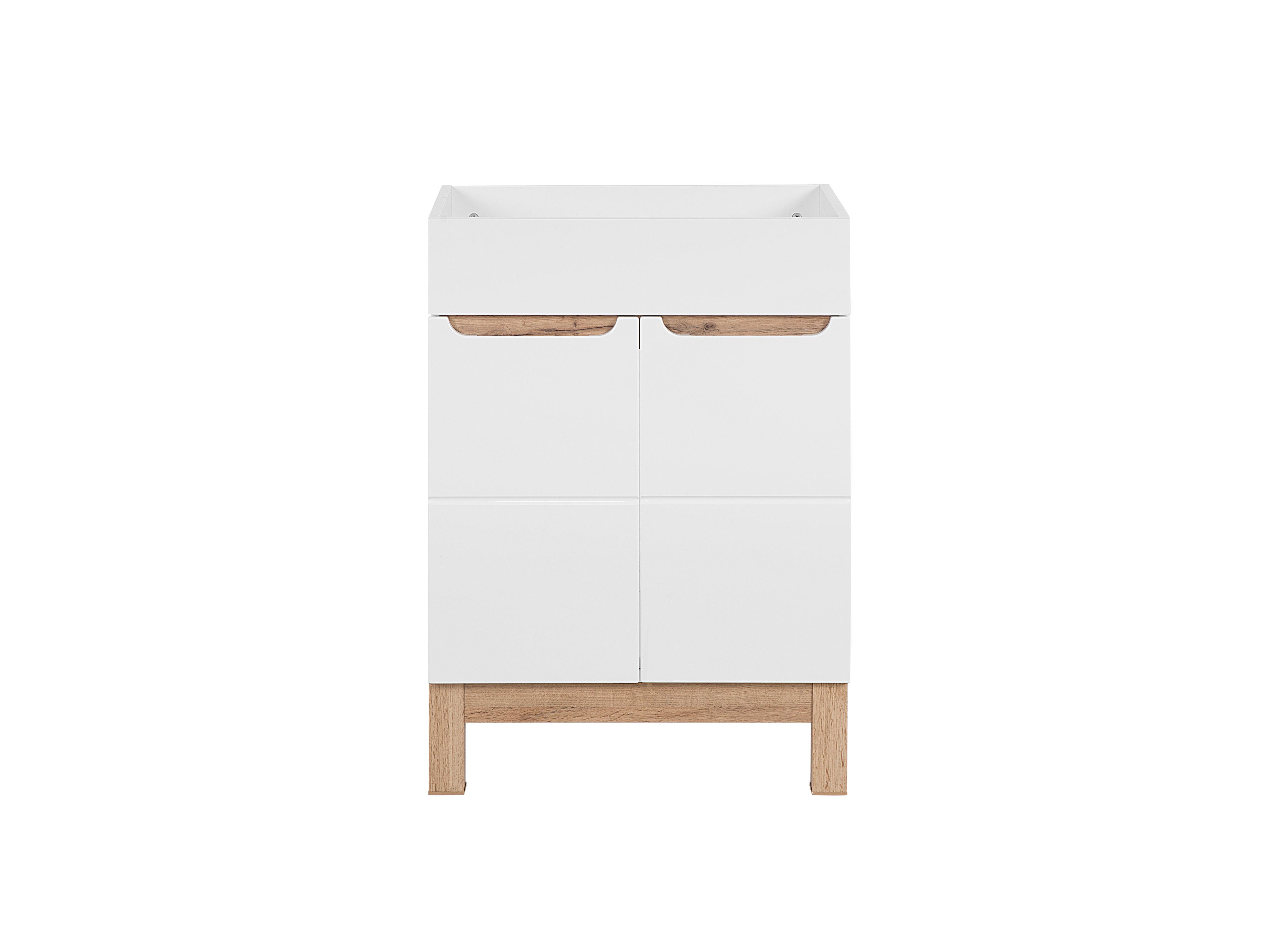 Bali Waschbeckenunterschrank 60 cm 2 Türen Weiß